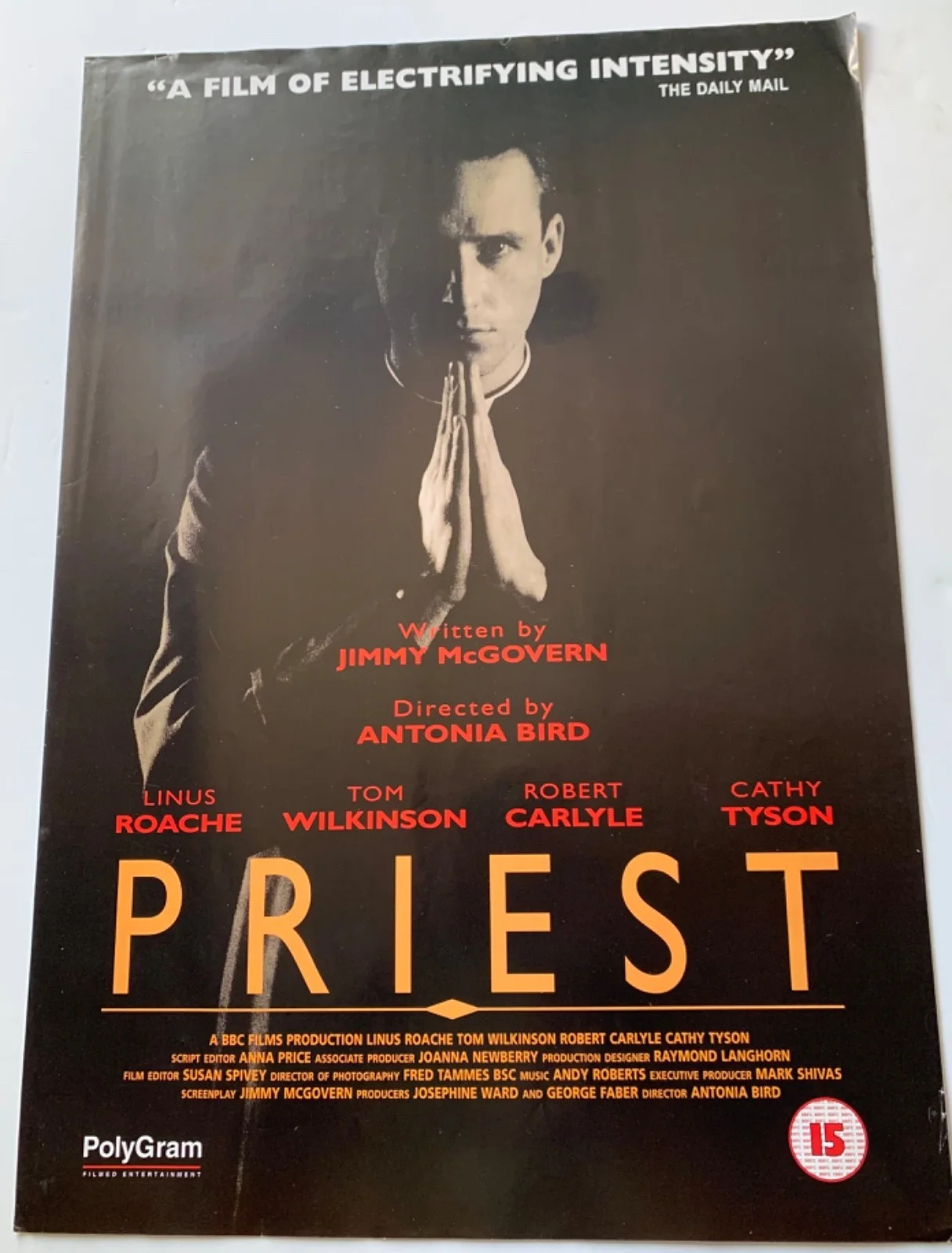 PRIEST / VINTAGE VIDEO FILM POSTER 1990’S BRITISH LINUS ROACHE CATHY TYSON, изображение 3