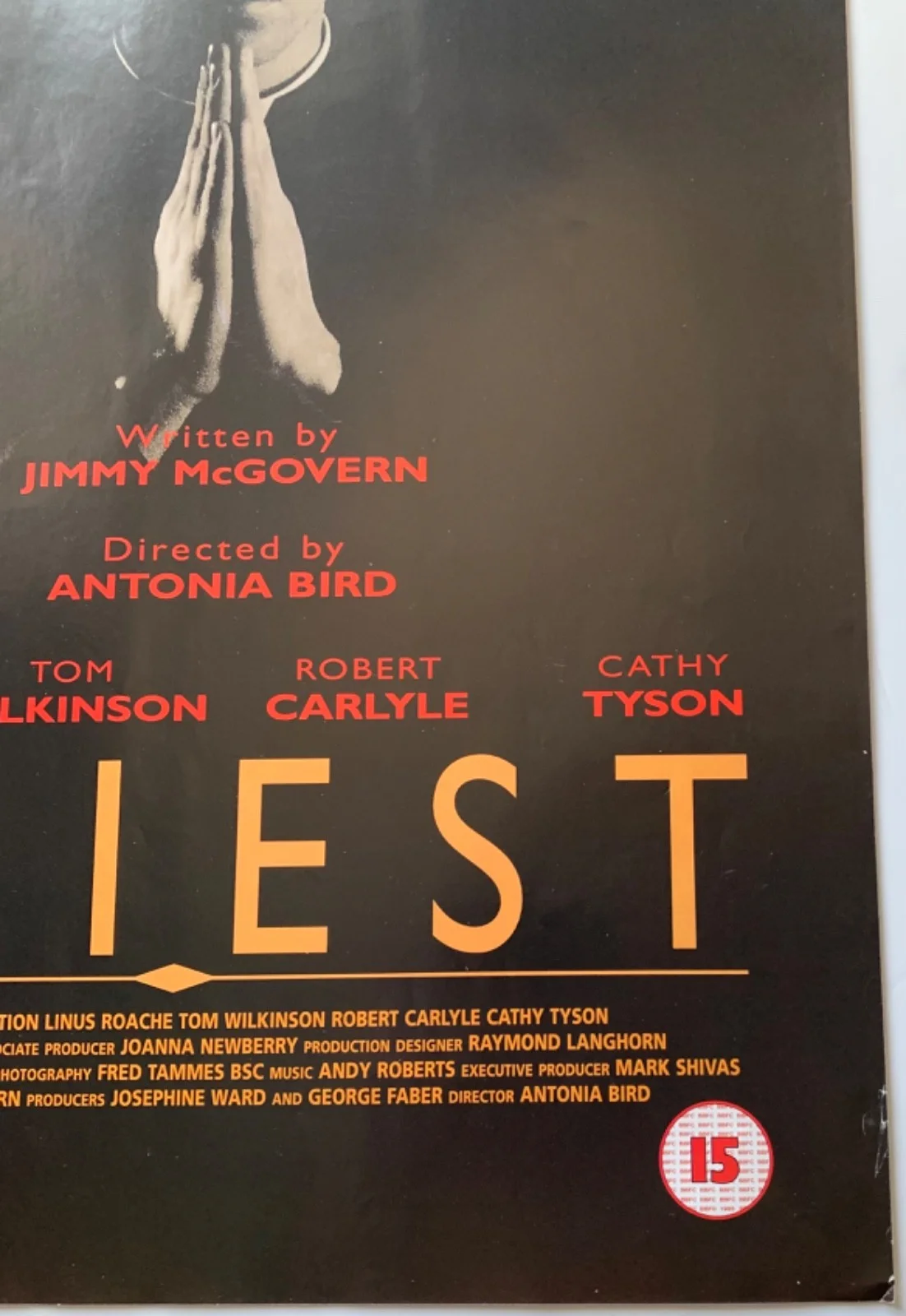 PRIEST / VINTAGE VIDEO FILM POSTER 1990’S BRITISH LINUS ROACHE CATHY TYSON, изображение 4