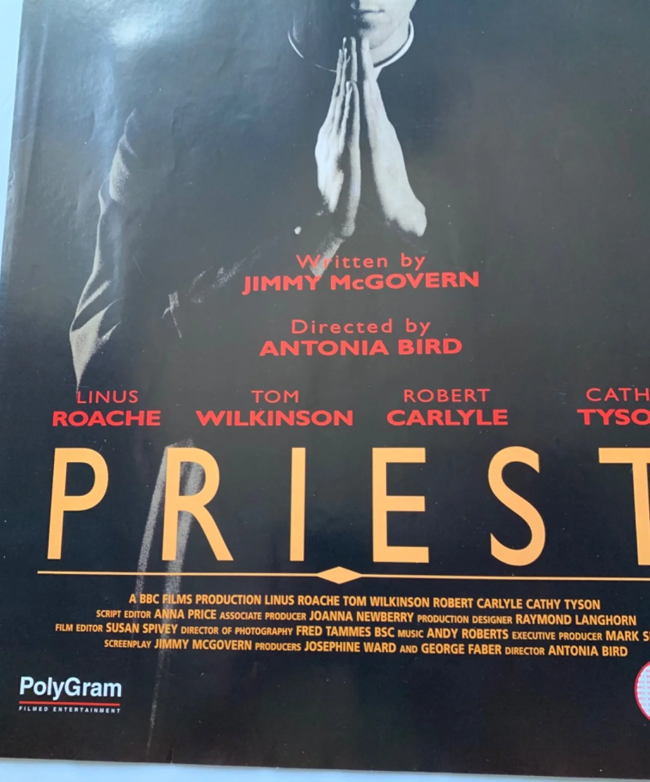 PRIEST / VINTAGE VIDEO FILM POSTER 1990’S BRITISH LINUS ROACHE CATHY TYSON, изображение 5