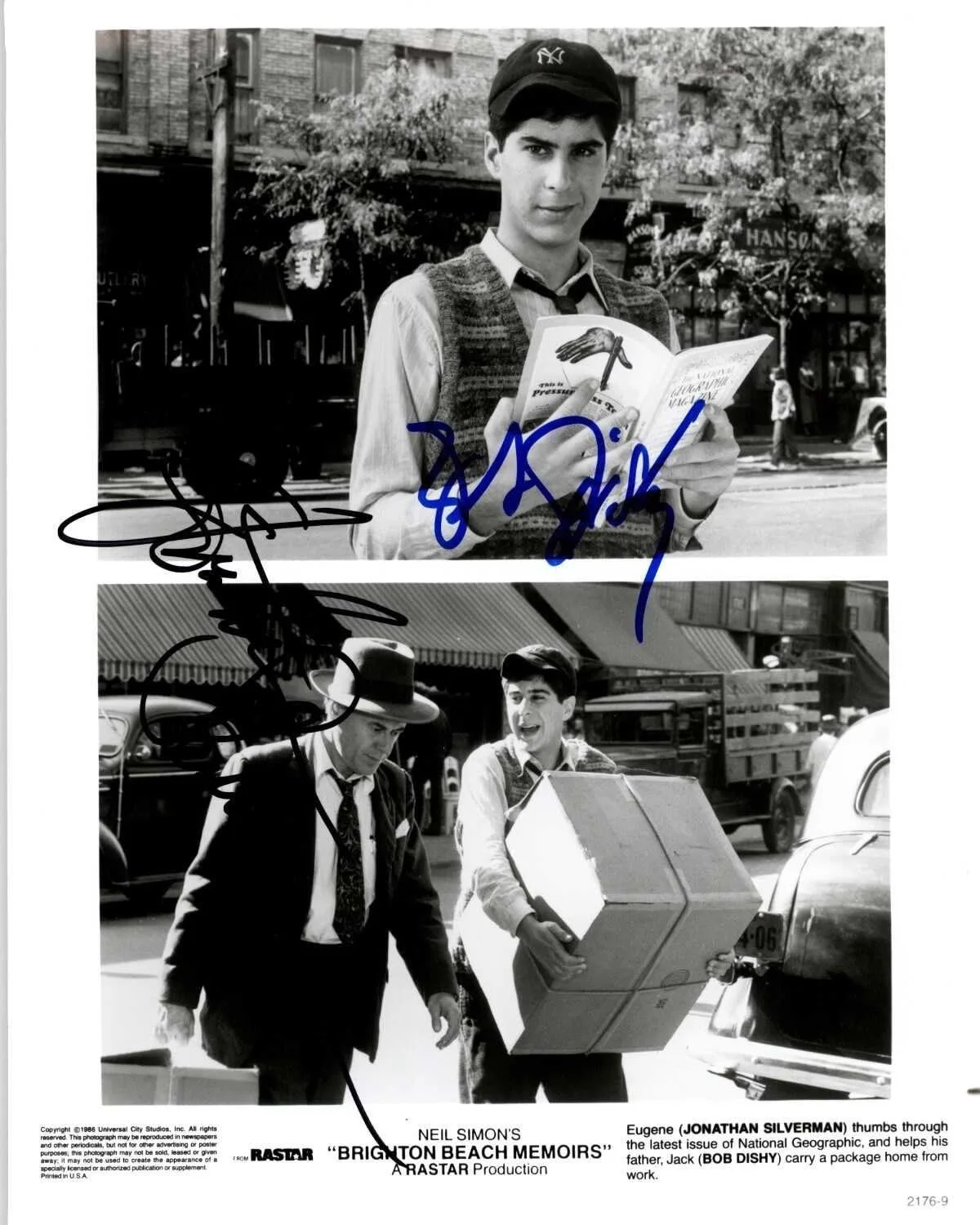 Jonathan Silverman — Jonathan Silverman & Bob Dishy Signed Autographed "Brighton Beach Memoirs" 8x10