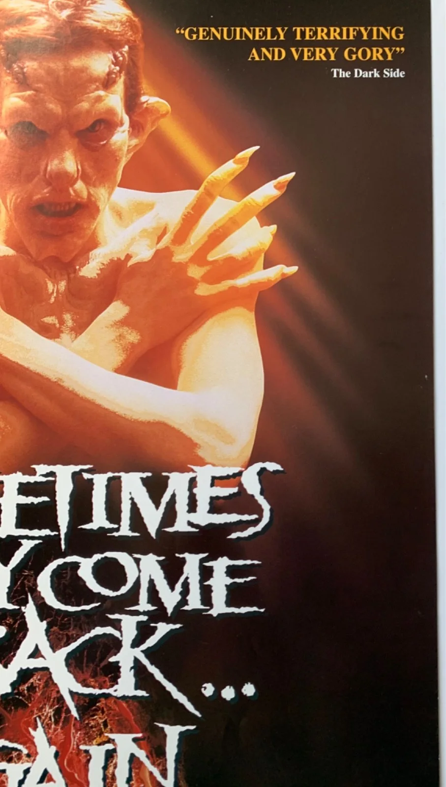 SOMETIMES THEY COME BACK AGAIN / VINTAGE HORROR VIDEO FILM POSTER 1990’S BRITISH, image 5