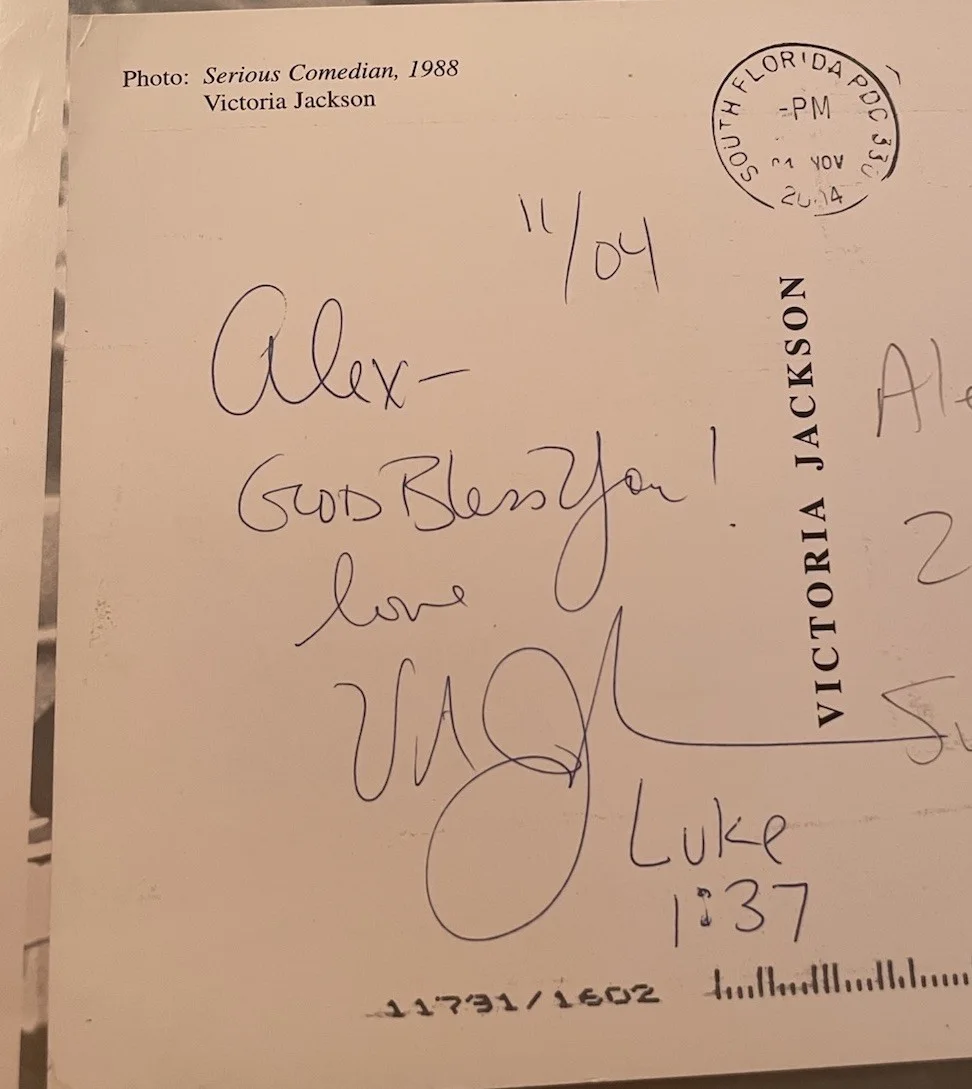 Victoria Jackson — Victoria Jackson Autograph Signed Postcard SATURDAY NIGHT LIVE SNL Rare Auto, изображение 2
