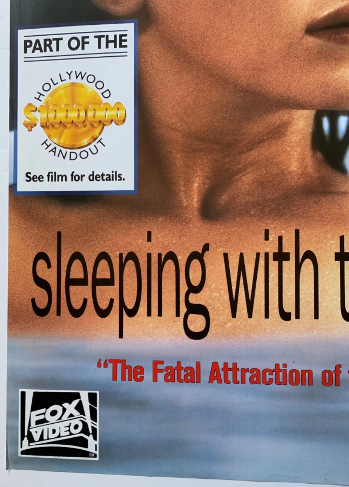 SLEEPING WITH THE ENEMY / VINTAGE VIDEO FILM POSTER 1990’S BRITISH JULIA ROBERTS, изображение 5