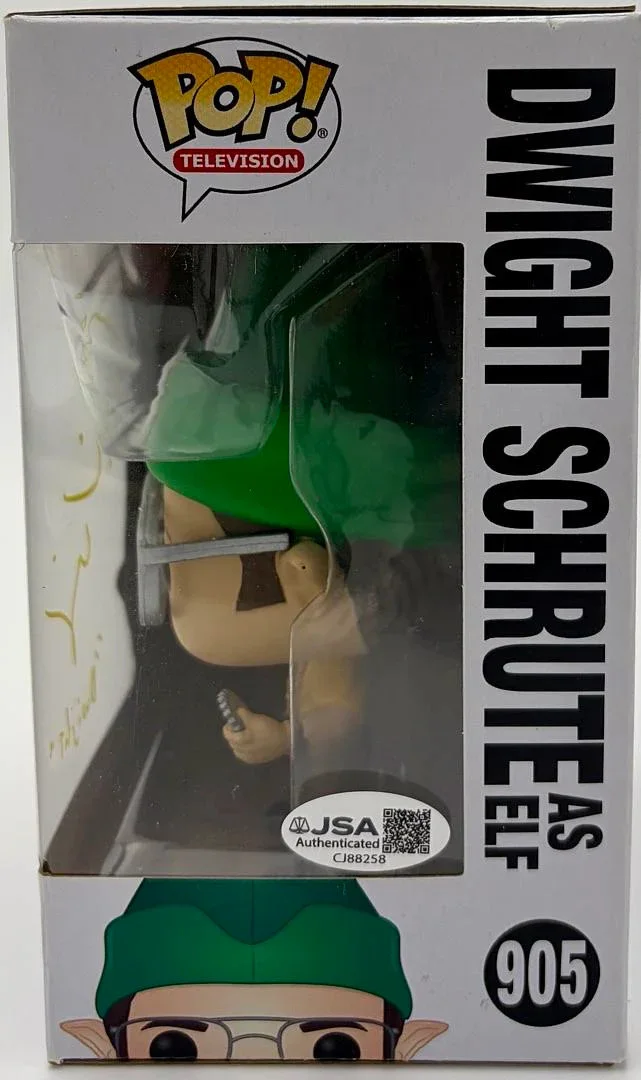 Rainn Wilson signed "Dwight Schrute" Funko #905 (The Office) w/char name - JSA, image 3