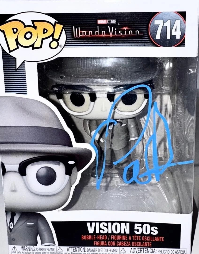 Paul Bettany Signed Funko Pop #714 "Vision" (Wanda Vision) - Beckett COA, изображение 2
