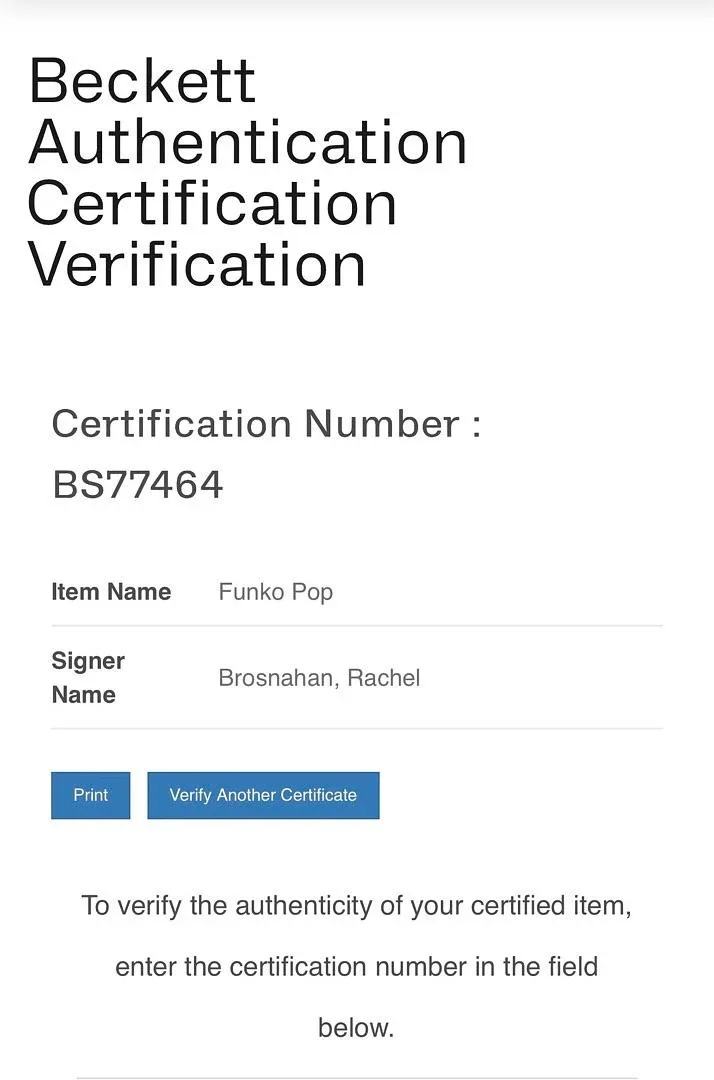 Rachel Brosnahan signed "Lois Lane" Funko Pop #563 (Superman) - Beckett COA, изображение 5
