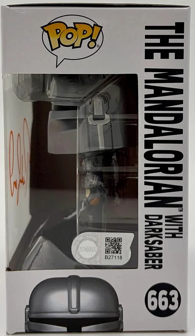 Pedro Pascal Signed Funko Pop #663 The Mandalorian (Star Wars) - Beckett COA, изображение 3