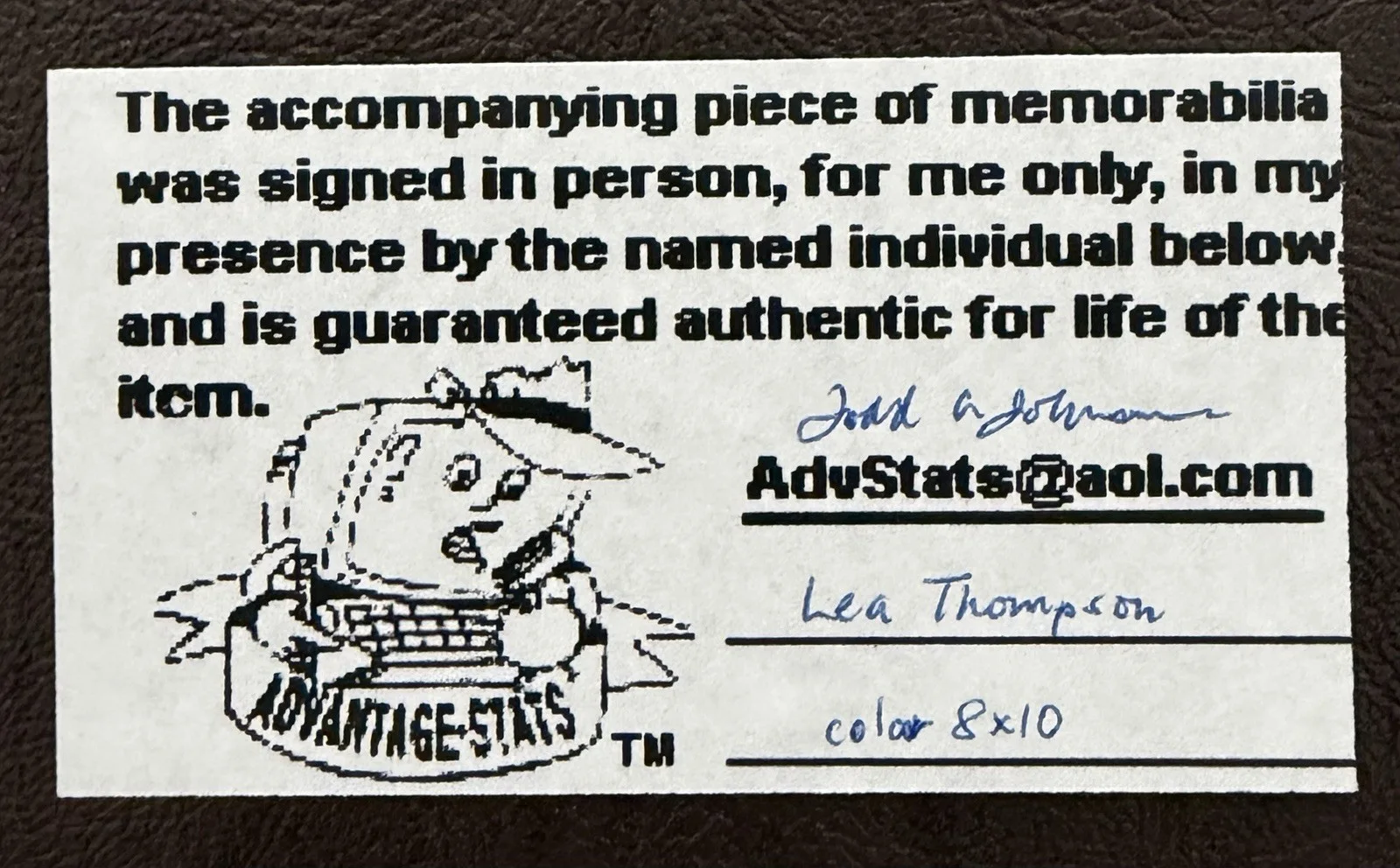 Lea Thompson — Lea Thompson Hand signed 8x10 photo Back to Future With COA, image 2