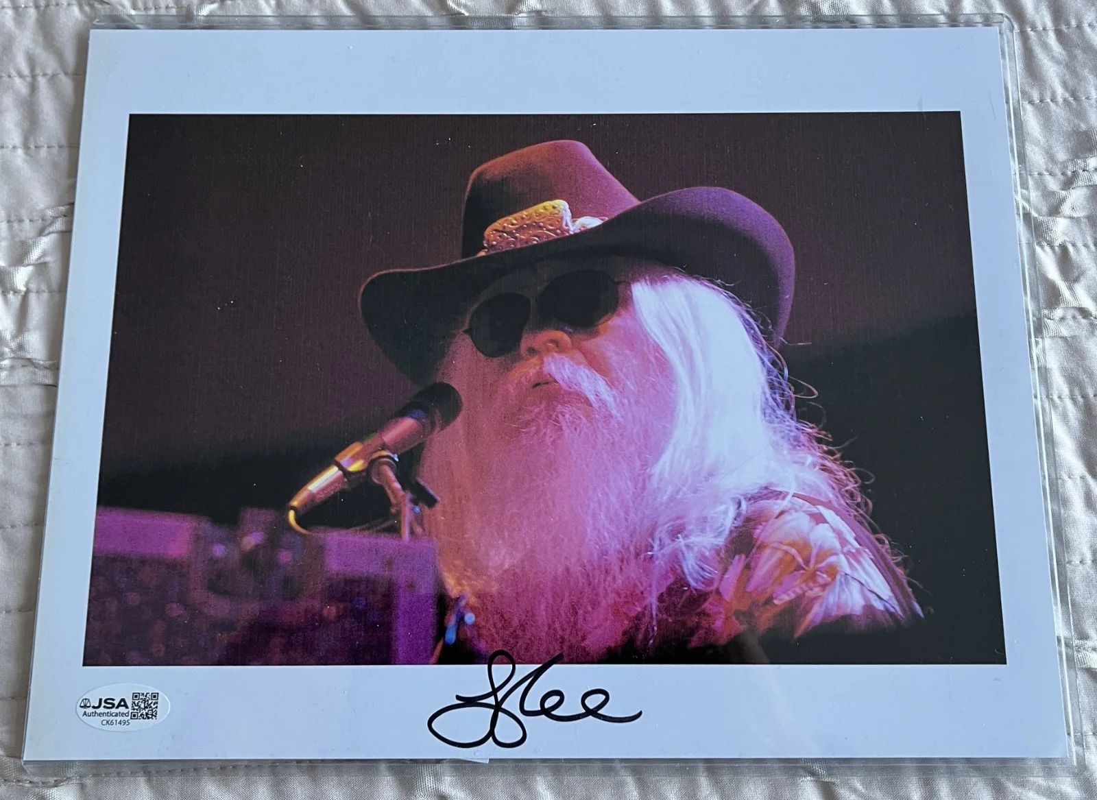 Leon Russell--SIGNED--8x10 Concert Photo--JSA COA--Musician-Rock Legend--HOF!, изображение 2