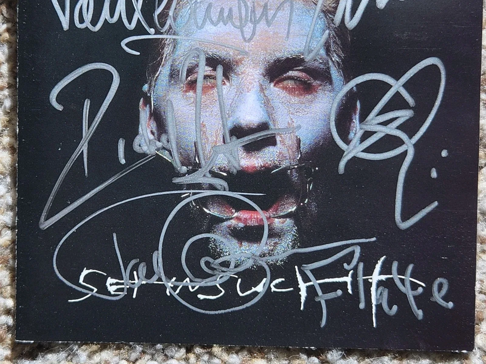 Signed Rammstein CD Senchust Autographed Full Band Rare Album German Metal Used, изображение 5