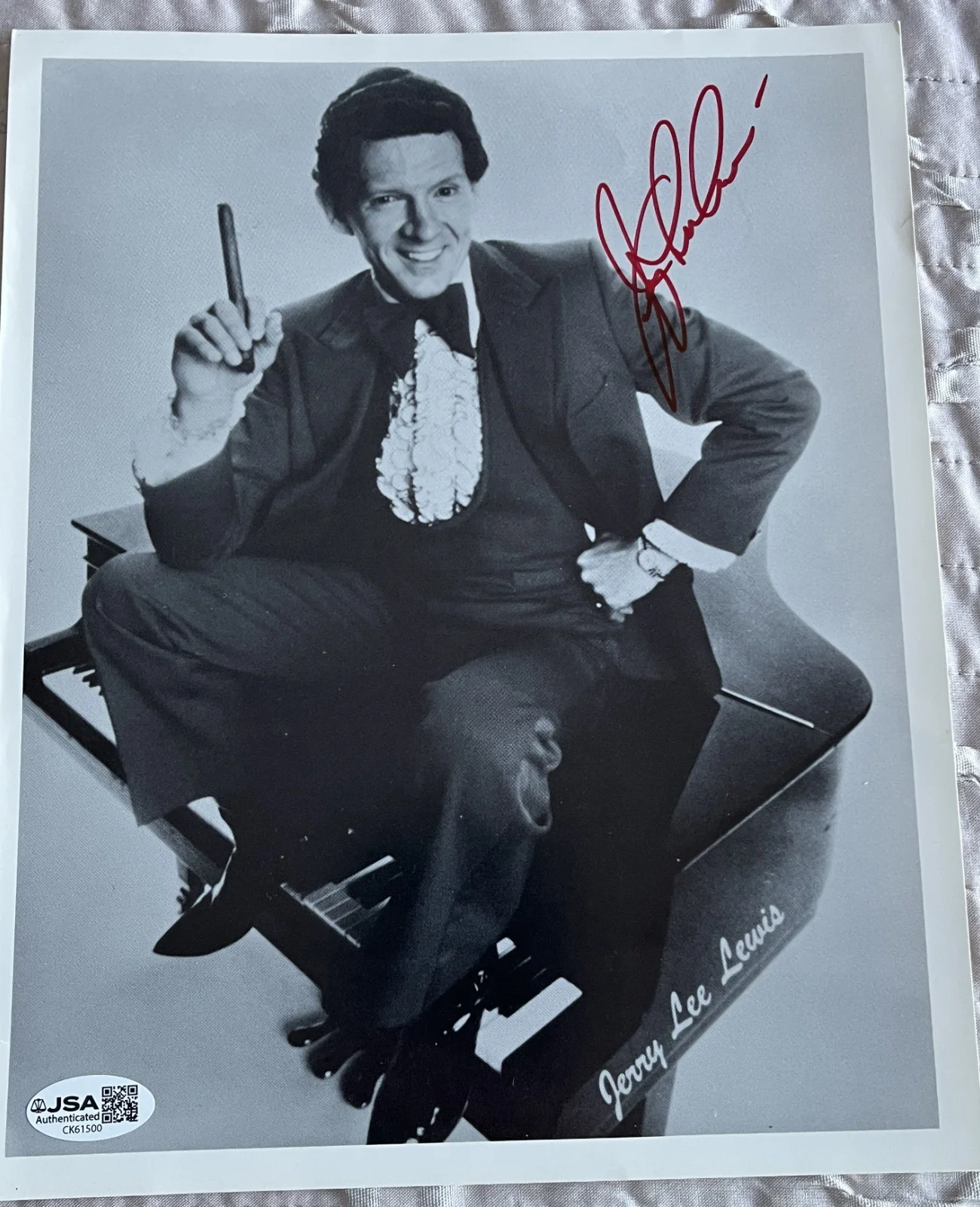 Jerry Lee Lewis--SIGNED-- 8x10 Photo-JSA COA-Rock, Rockabilly Legend--The Killer, изображение 2