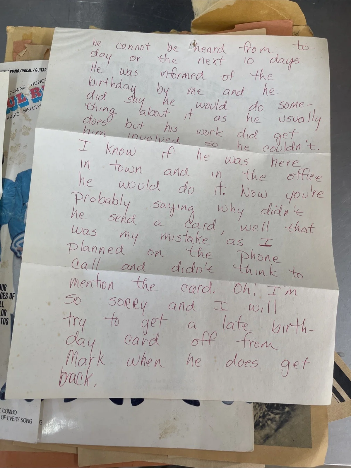 1967 letter Sign By Jim Johnson Paul Revere and The Raiders Manager description, изображение 3