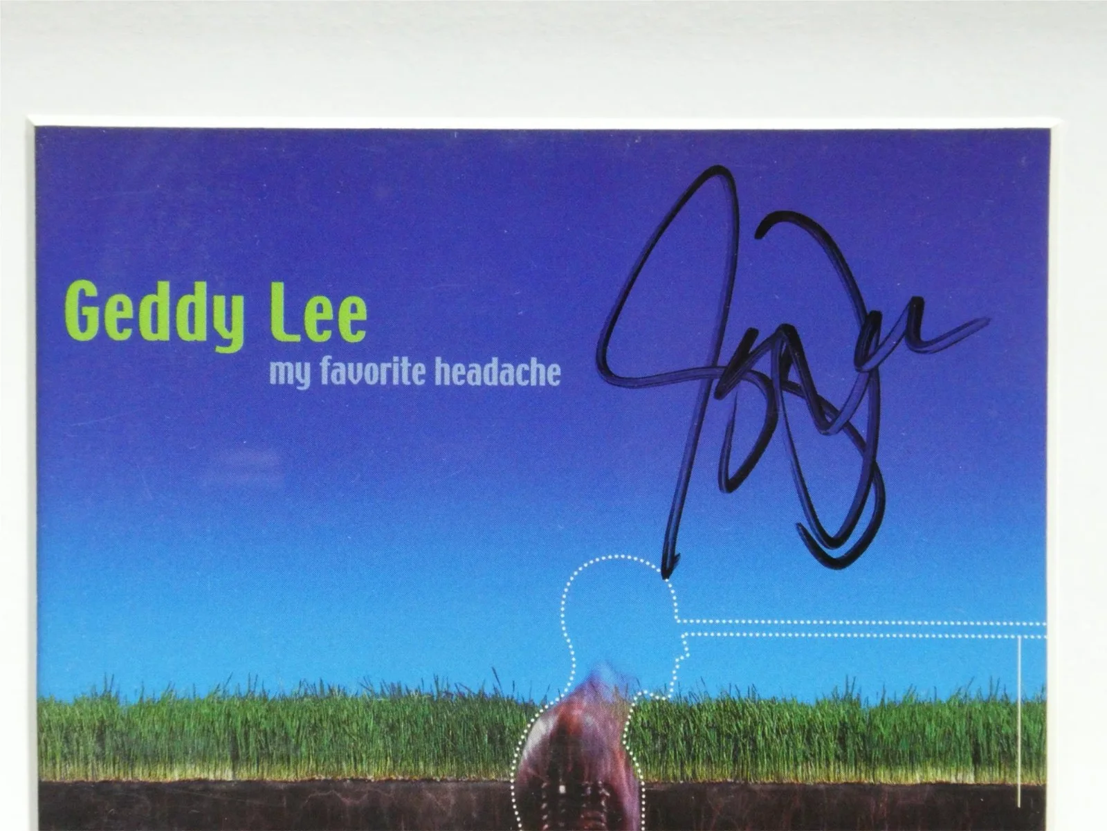 Geddy Lee Signed CD Framed Display Matted w/ Cover My Favorite Headache JSA COA, image 4