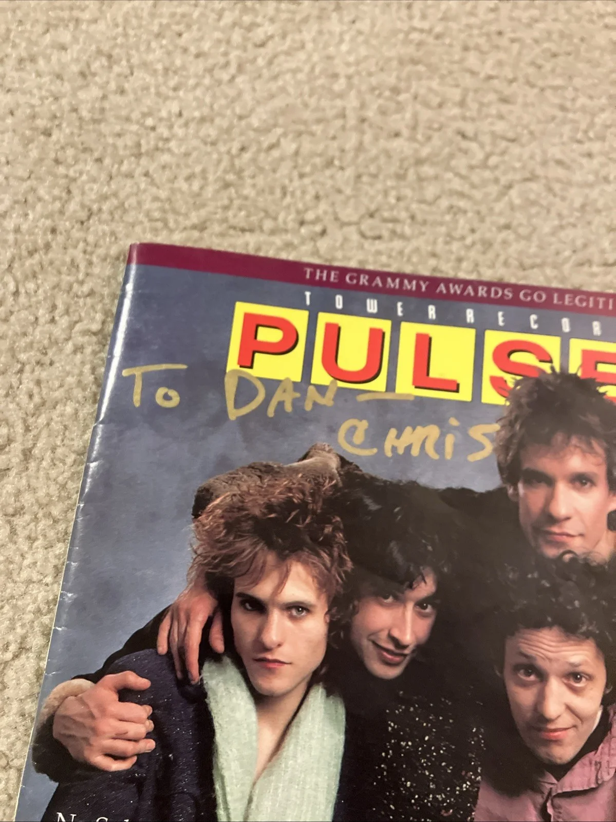 The Replacements PULSE MAGAZINE Vintage Feb 1989 Chris Mars AUTOGRAPHED ART RARE, изображение 2