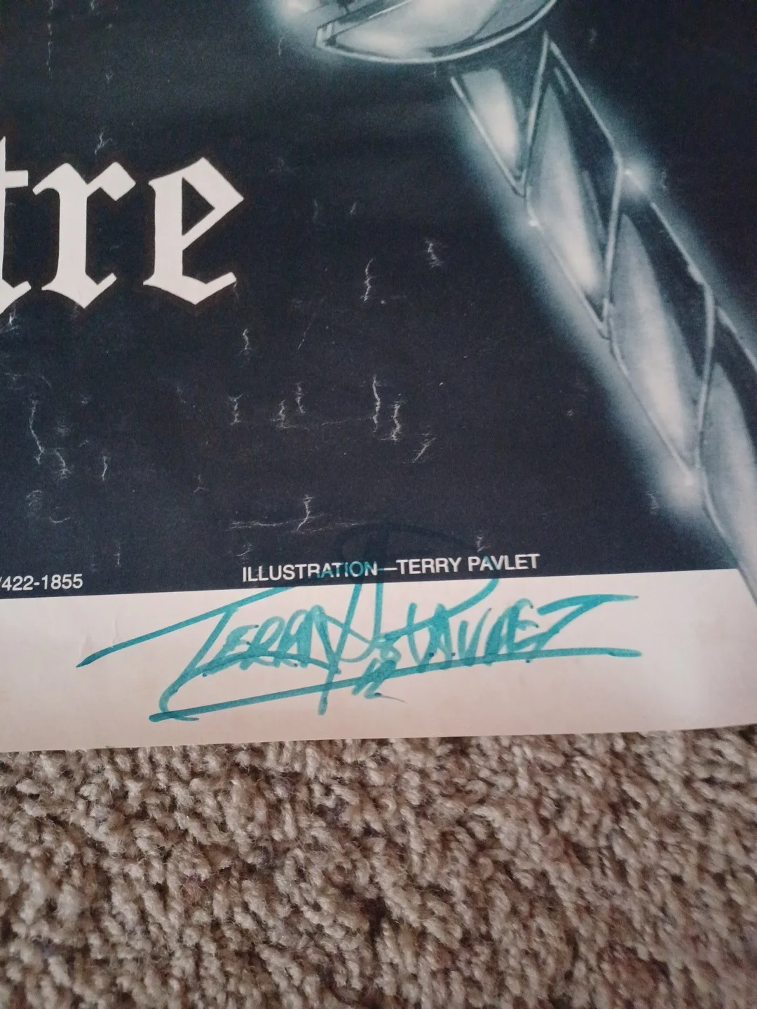 Vtg 1986 Sceptre Band Poster Autographed By The Illustrator Terry Pavlet., изображение 2