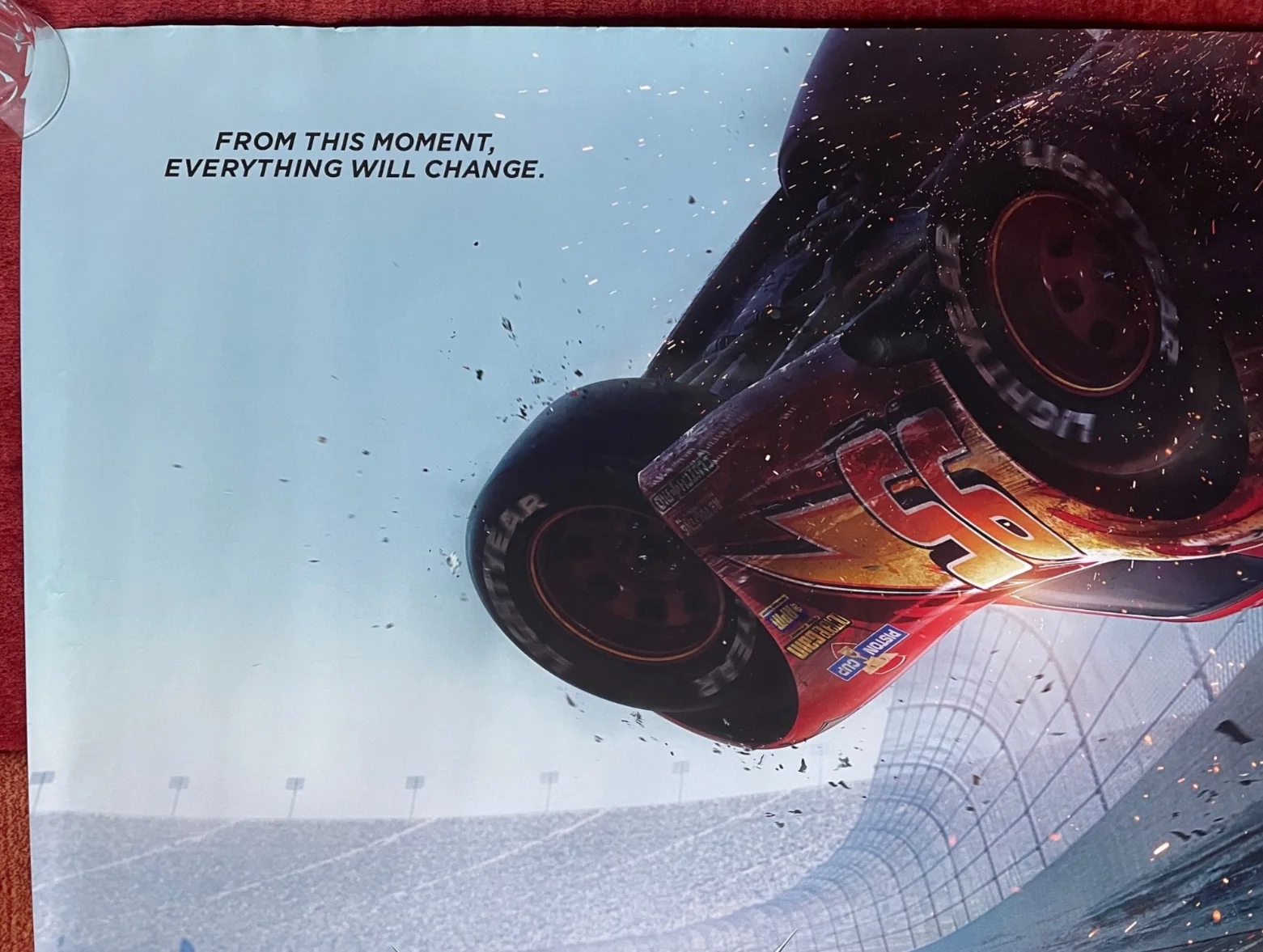 CARS 3 (2017) Pixar UK Advance Teaser Quad Movie Film Poster Owen Wilson, изображение 2
