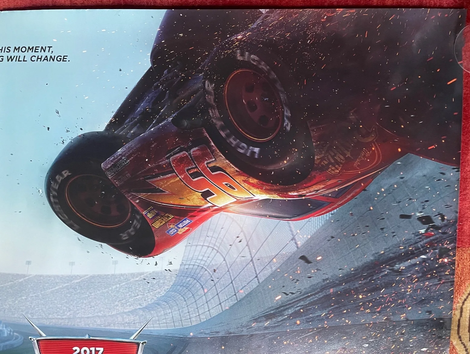 CARS 3 (2017) Pixar UK Advance Teaser Quad Movie Film Poster Owen Wilson, изображение 3