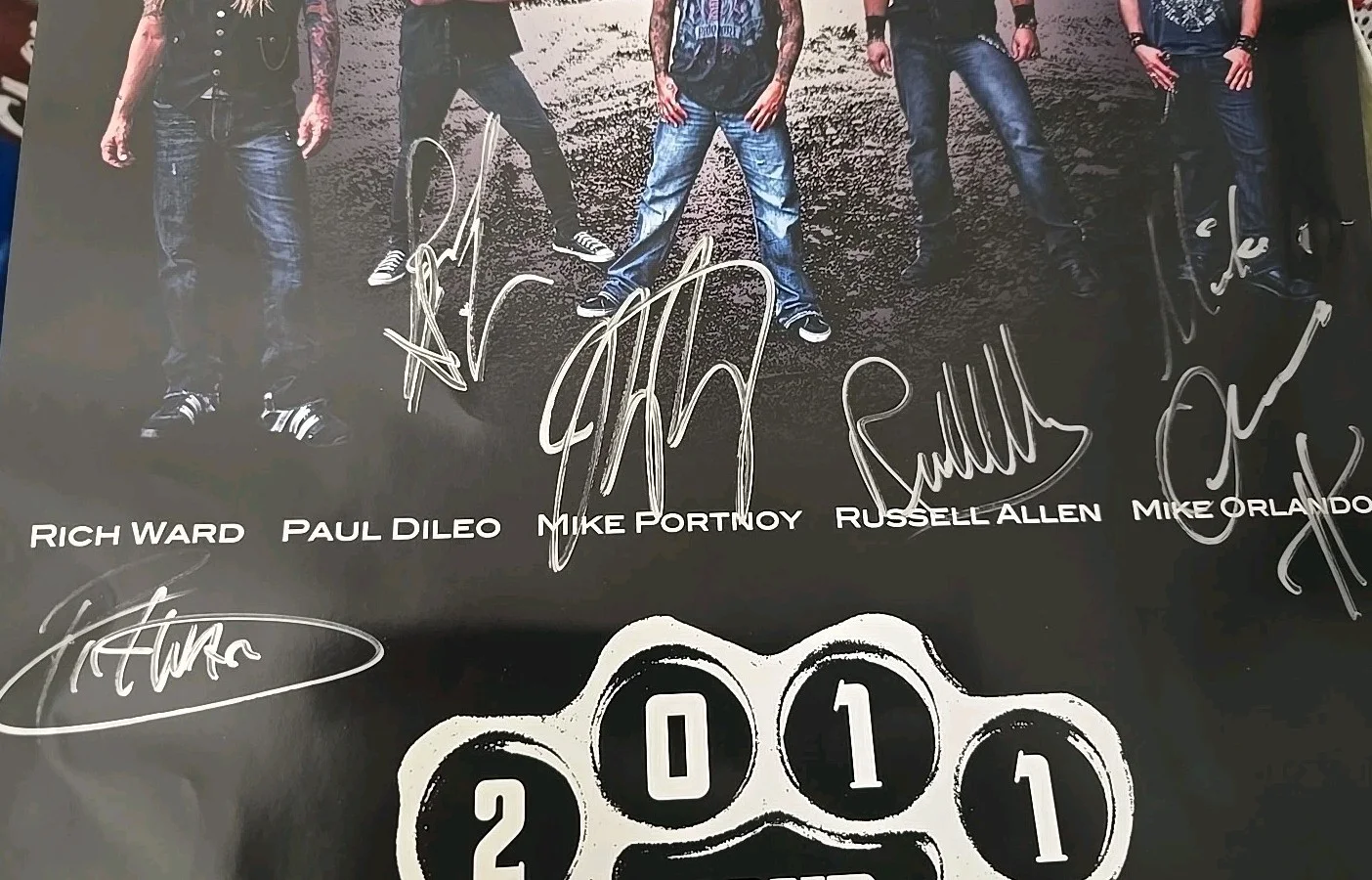 Adrenaline Mob Band signed 11x17 Poster Autographed 2011 Tour Entire Band, image 2