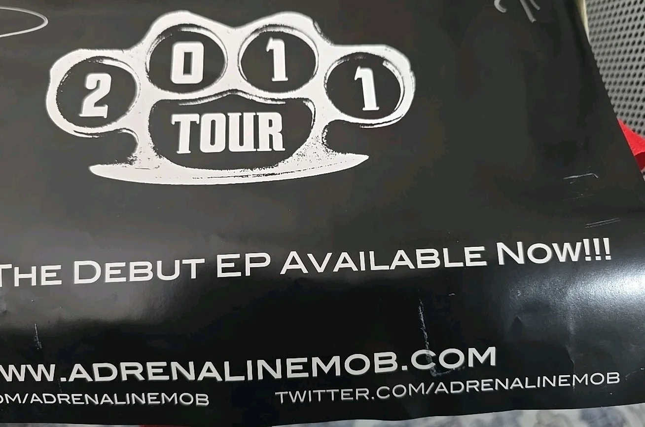 Adrenaline Mob Band signed 11x17 Poster Autographed 2011 Tour Entire Band, image 3