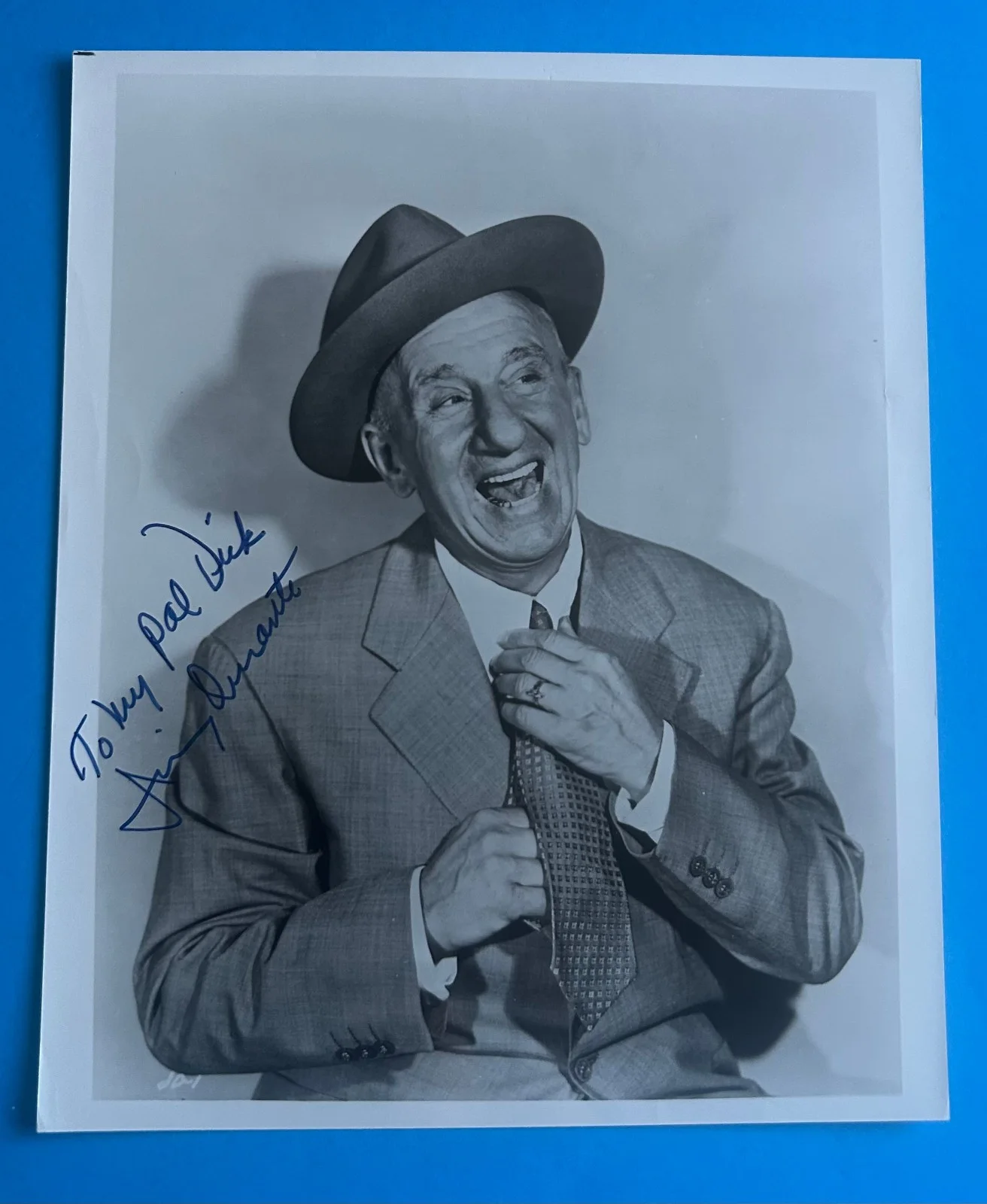 Jimmy Durante — Jimmy Durante (Comedian, Actor, Snger) Boldly Hand Autographed Signed Photo