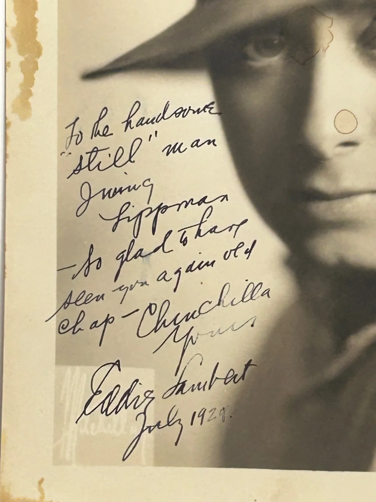 EDDIE LAMBERT—SIGNED PHOTO—Silent+Sound Comedy Shorts—Keaton•Lahr•Savo•Jamison•, изображение 4