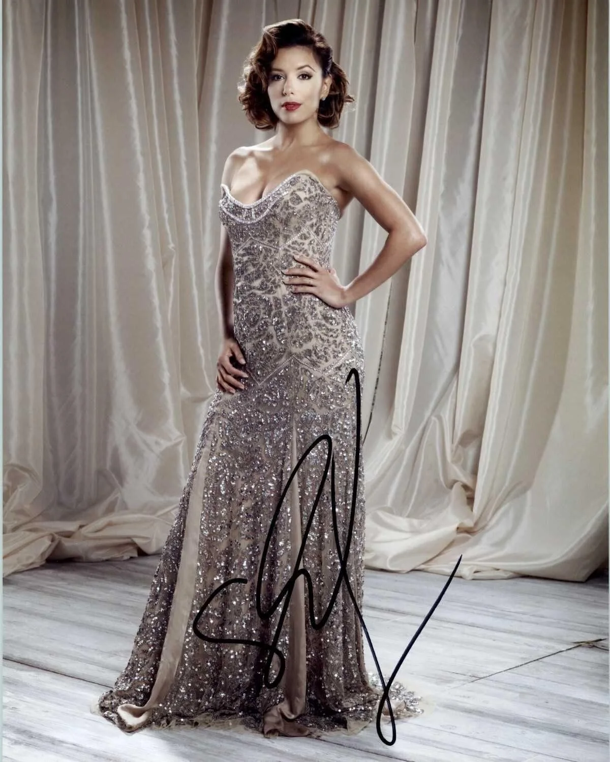 Eva Longoria — Eva Longoria Signed Autographed Color Glossy 8x10 Photo