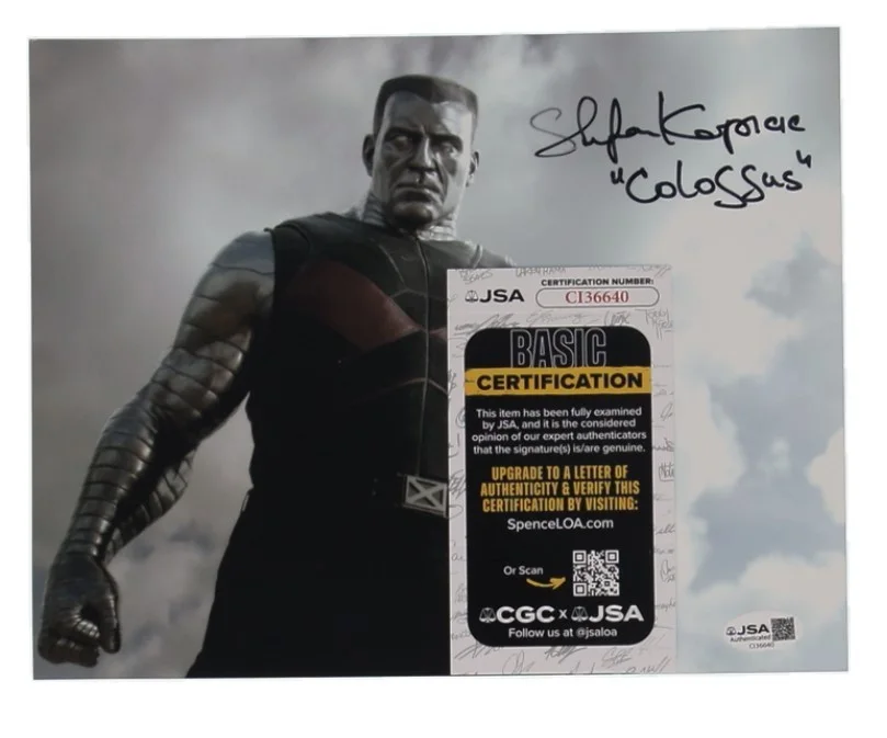 STEFAN KAPICIC — STEFAN KAPICIC 'Colossus' Signed Deadpool 8x10 Photo (JSA Basic COA)-1, image 3
