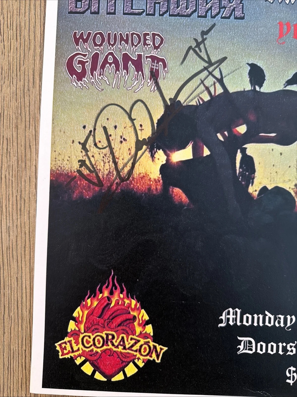 The Obsessed El Corazon Signed Poster Atomic Bitchwax Wounded Giant, image 2