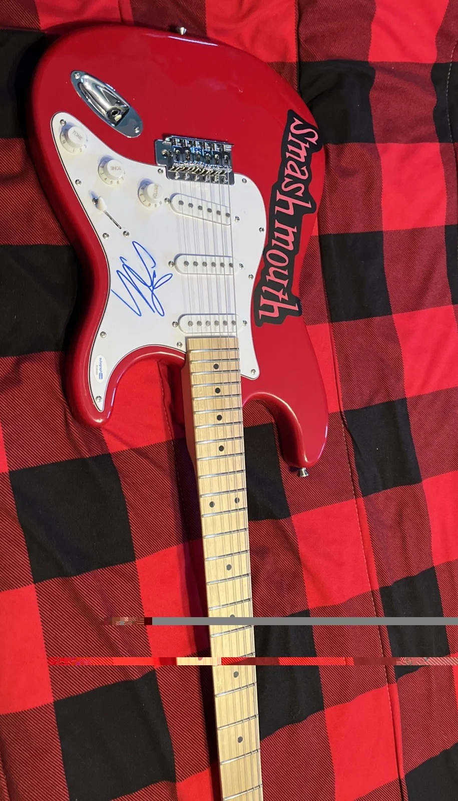 STEVE HARWELL SIGNED AUTOGRAPHED ELECTRIC GUITAR SMASH MOUTH ACOA COA RARE, image 2