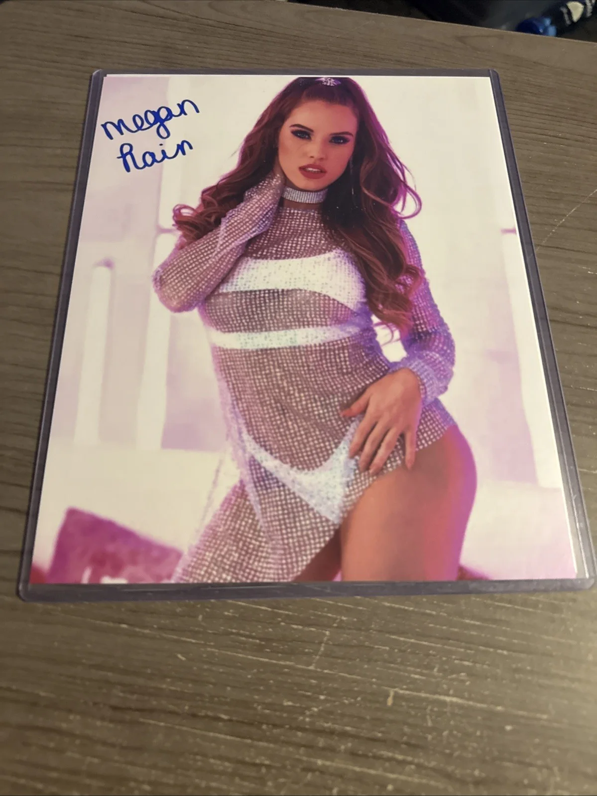 Megan Rain — Megan Rain Signed 8x10 Model Adult Star