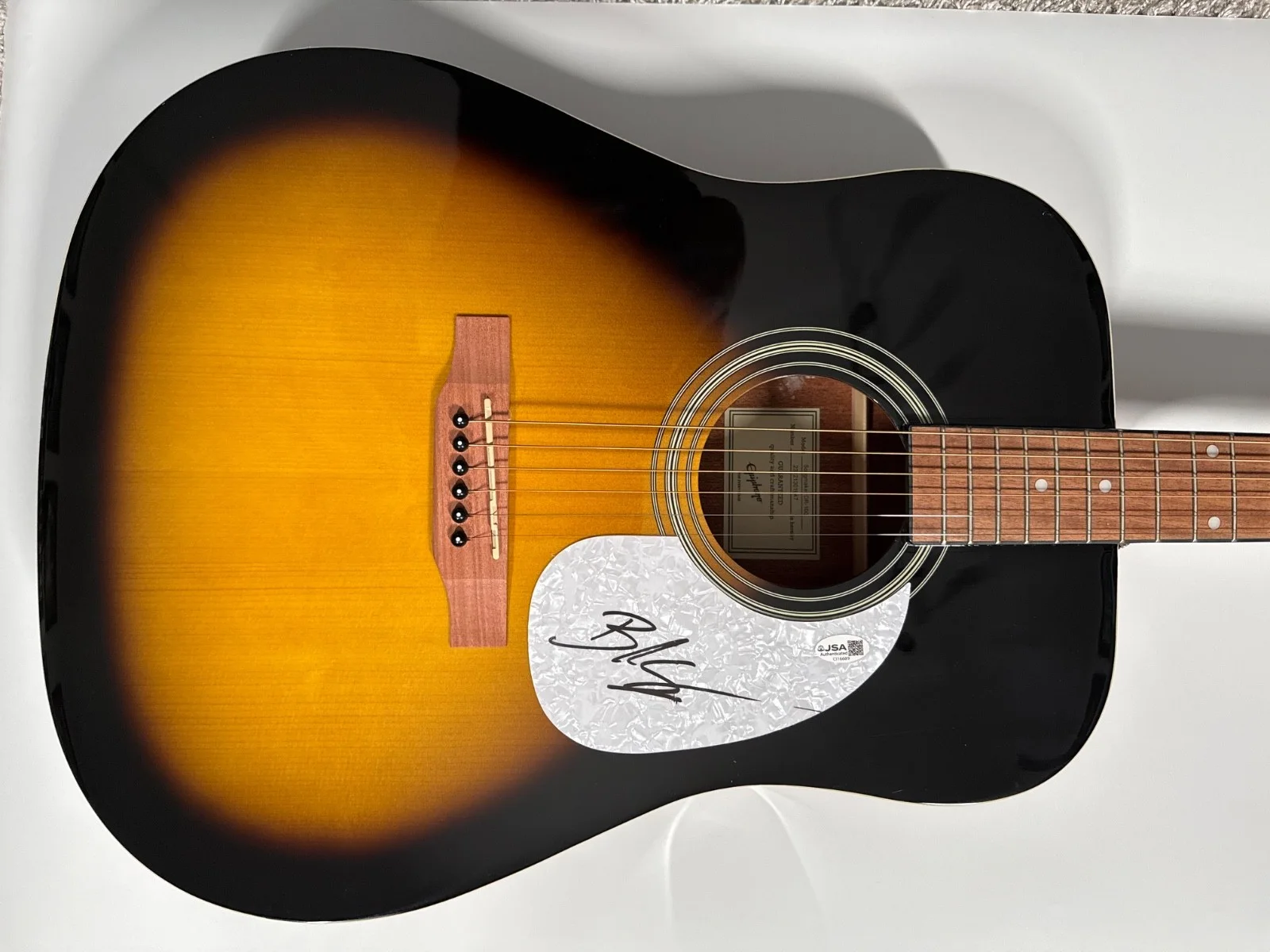 Blake Shelton JSA Autograph Signed Guitar Epiphone Acoustic, image 4
