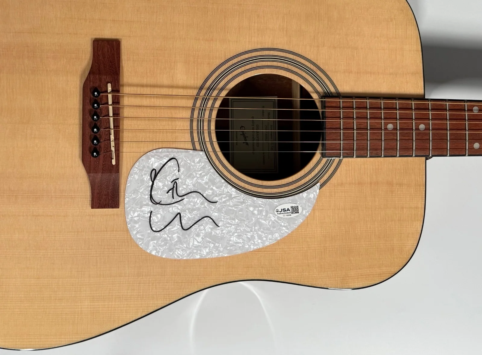 Keith Urban JSA Autograph Signed Guitar Epiphone Acoustic, image 5