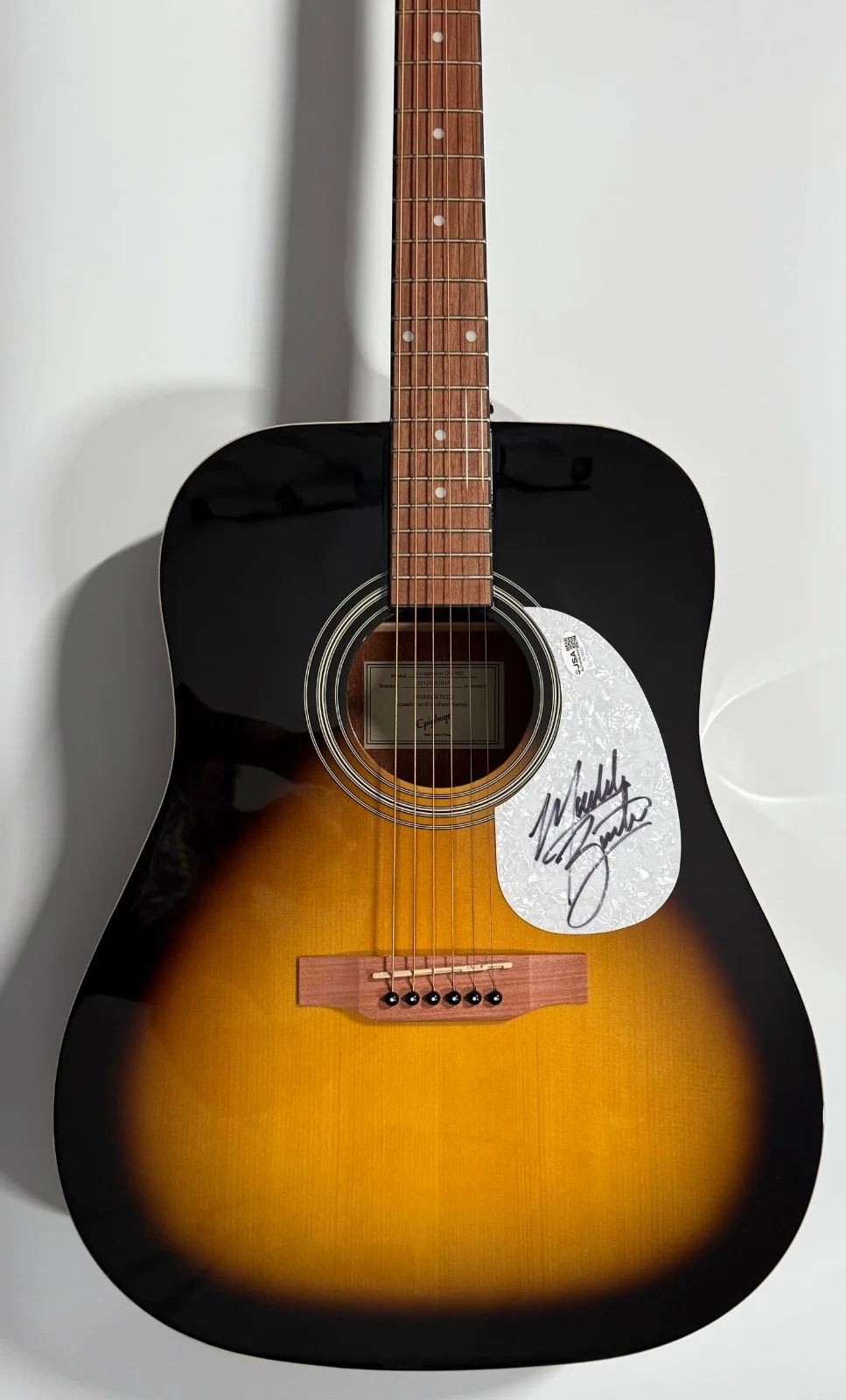 Maddox Batson JSA Autograph Signed Guitar Epiphone Acoustic, image 2