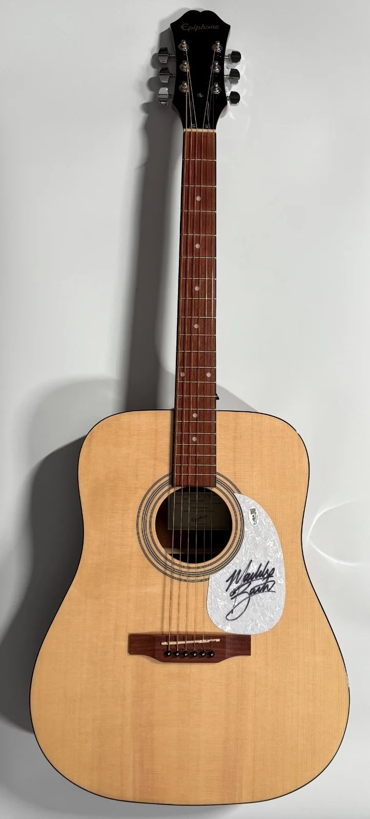 Maddox Batson JSA Autograph Signed Guitar Epiphone Acoustic, image 2