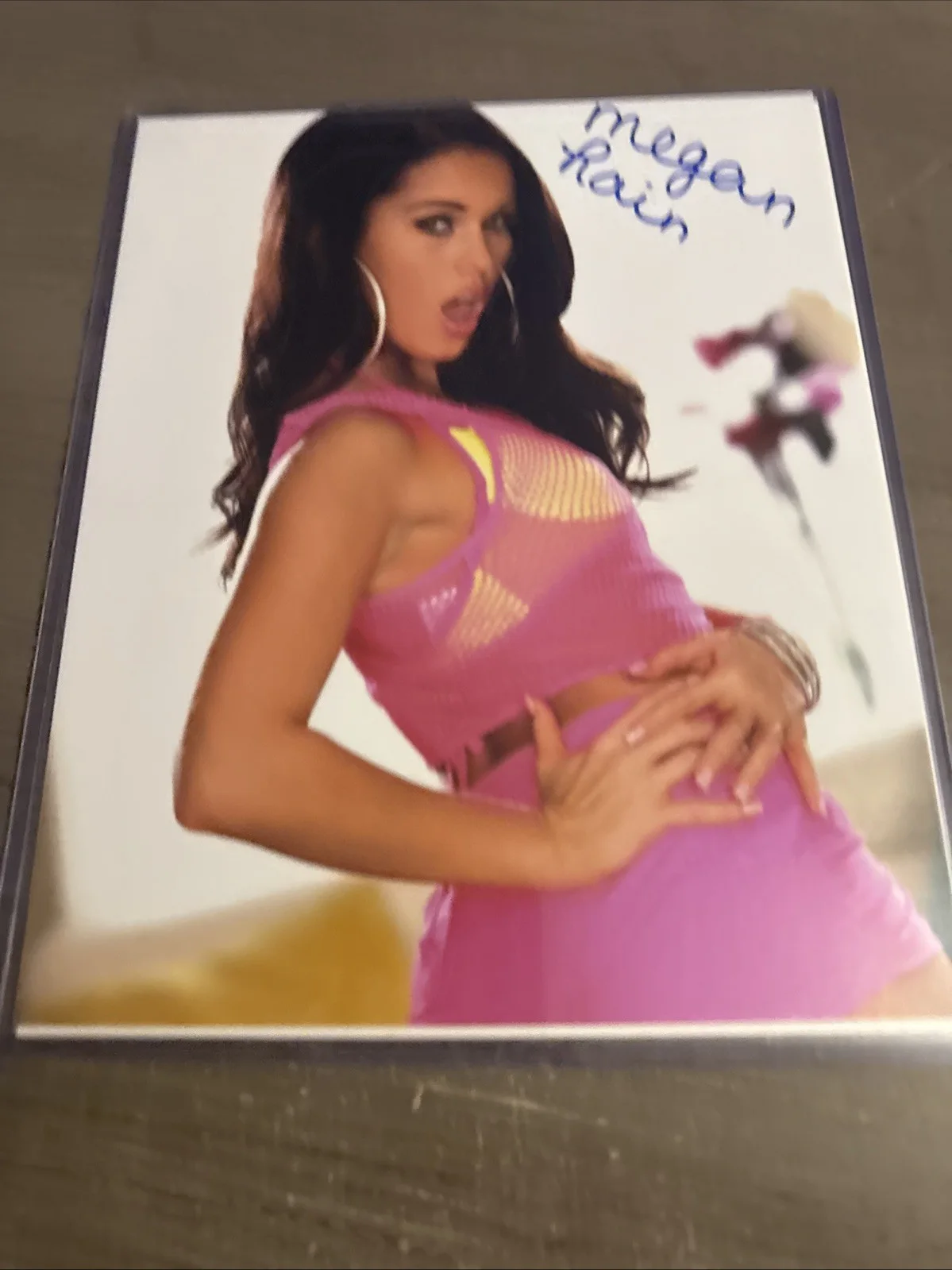 Megan Rain — Megan Rain Signed 8x10 Model Adult Star