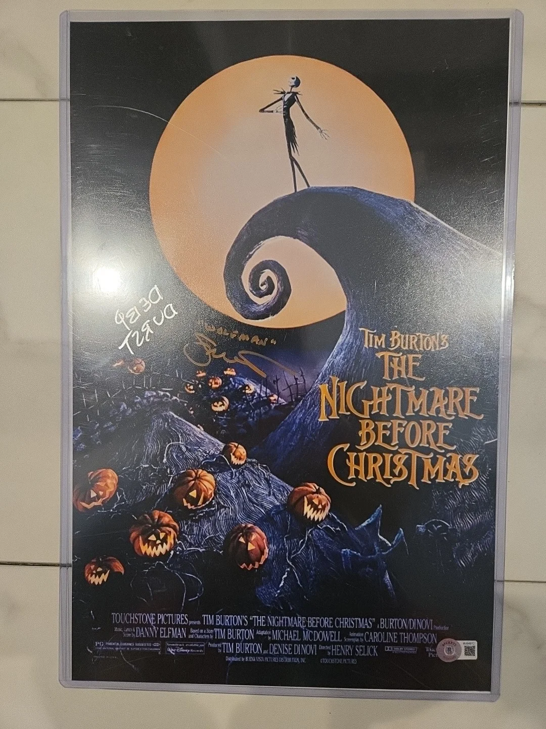 Debi Durst Glen Walters — Nightmare Before Christmas Debi Durst Glen Walters Signed Photo 11X17 beckett, изображение 5