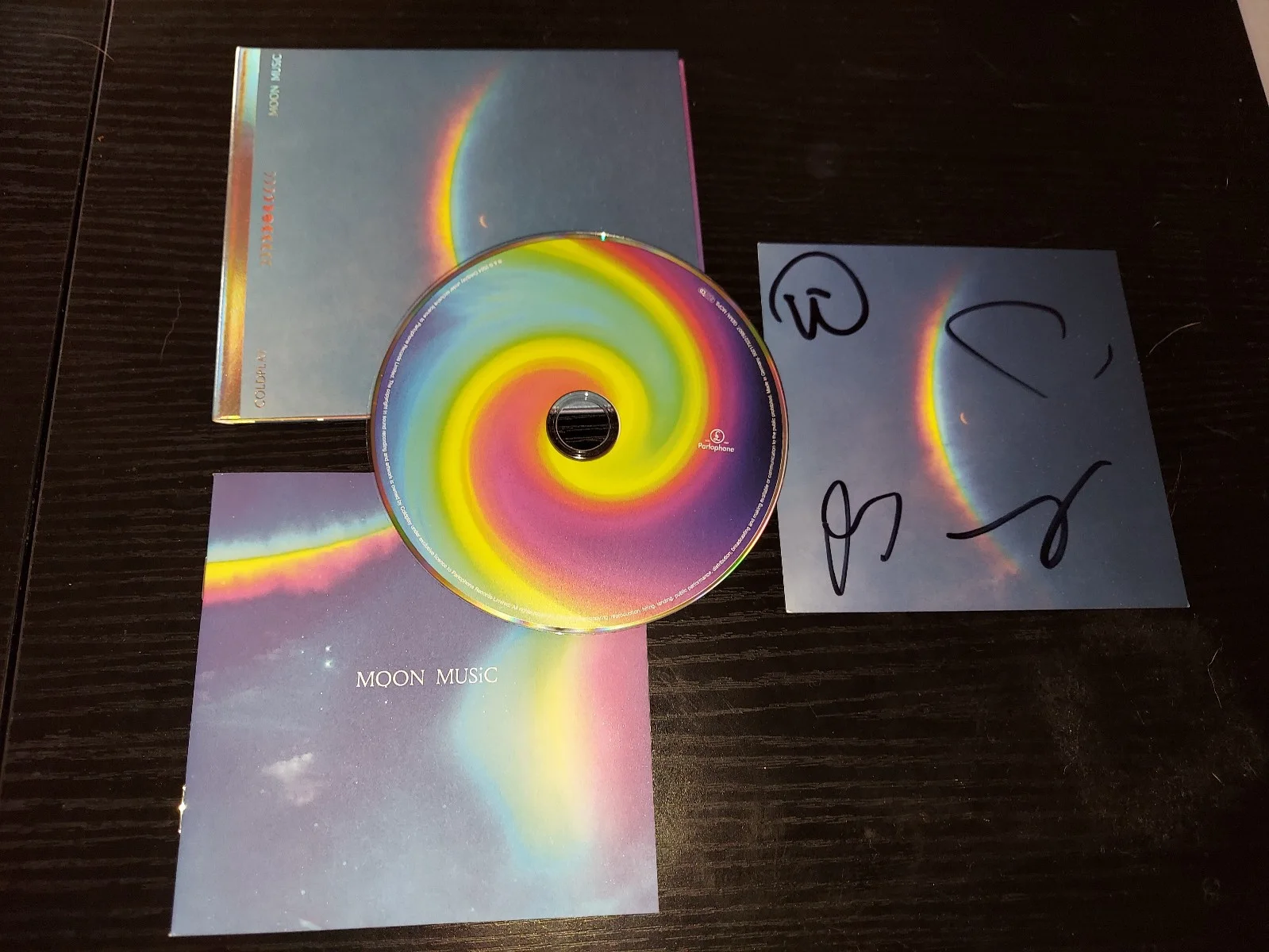 Coldplay CD Moon Music Signed Autographed Insert Card Leaflet, image 3