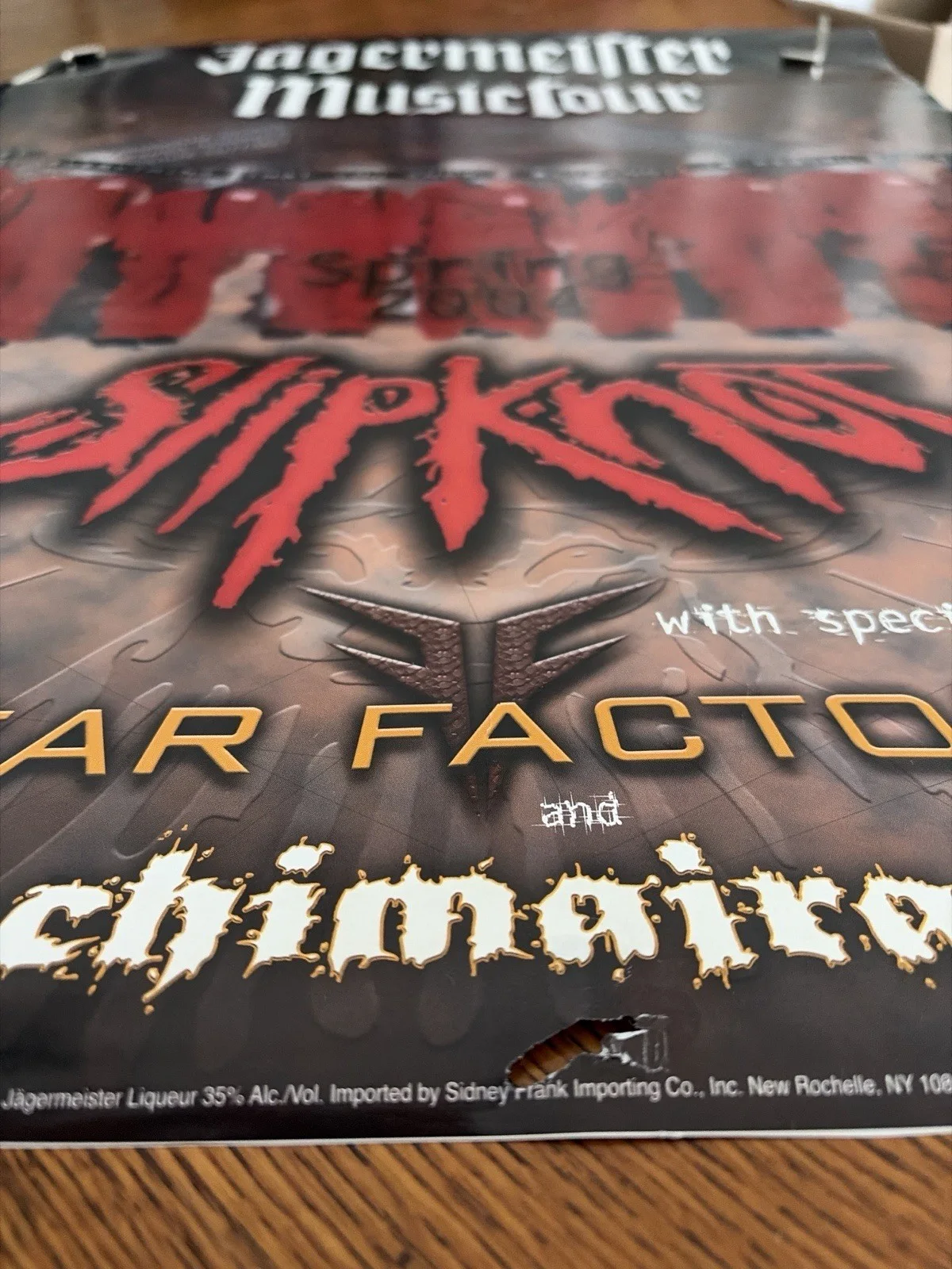 Slipknot Signed Poster Joey Jordison Autograph Jägermeister Music Tour 2004, изображение 2