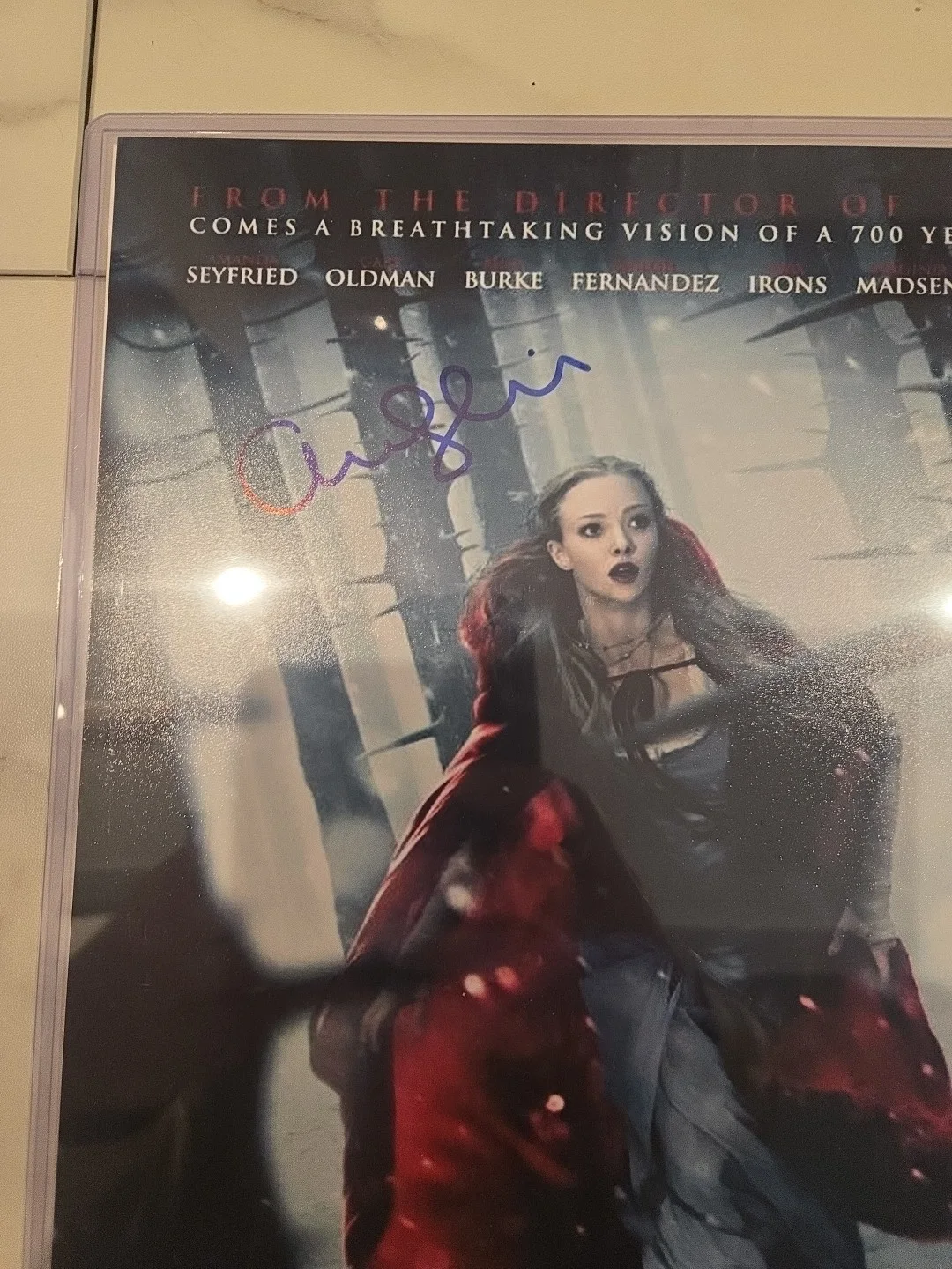 Amanda Seyfried signed 11x17 poster Red Riding Hood OCCM COA, изображение 2