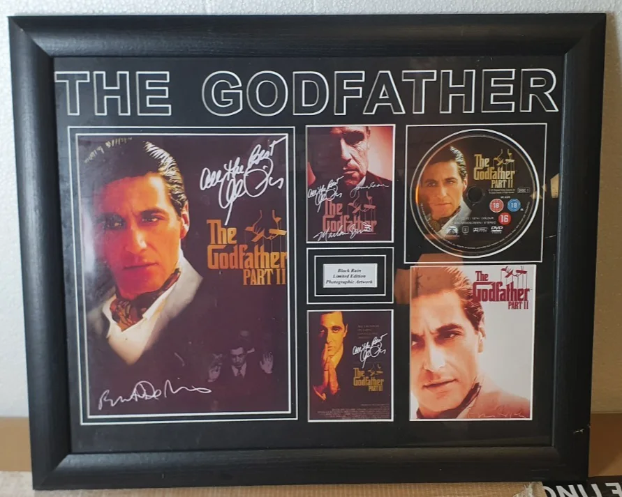 The Godfather part 2 Framed Autograph Picture Print Al pacino, Marlon Brando, image 4