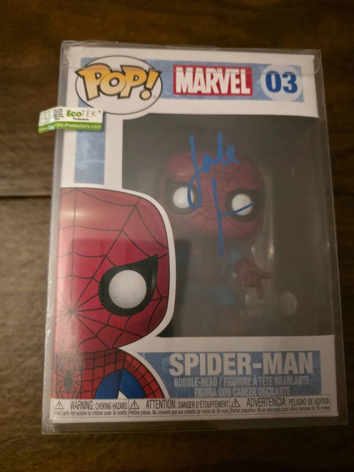 Jake Johnson — Jake Johnson Autographed Peter Parker Spider Man Into - Verse Funko Pop Beckett, изображение 2