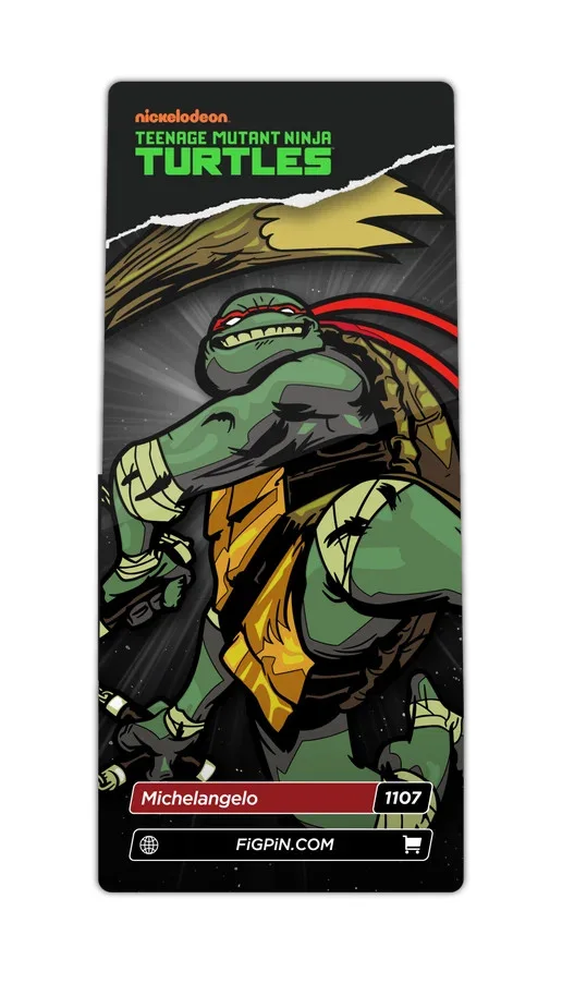 FiGPiN Michelangelo (1107) Teenage Mutant Ninja Turtles 3-Inch Enamel Pin, изображение 2