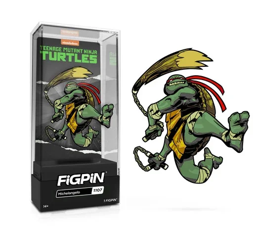 FiGPiN Michelangelo (1107) Teenage Mutant Ninja Turtles 3-Inch Enamel Pin, изображение 4