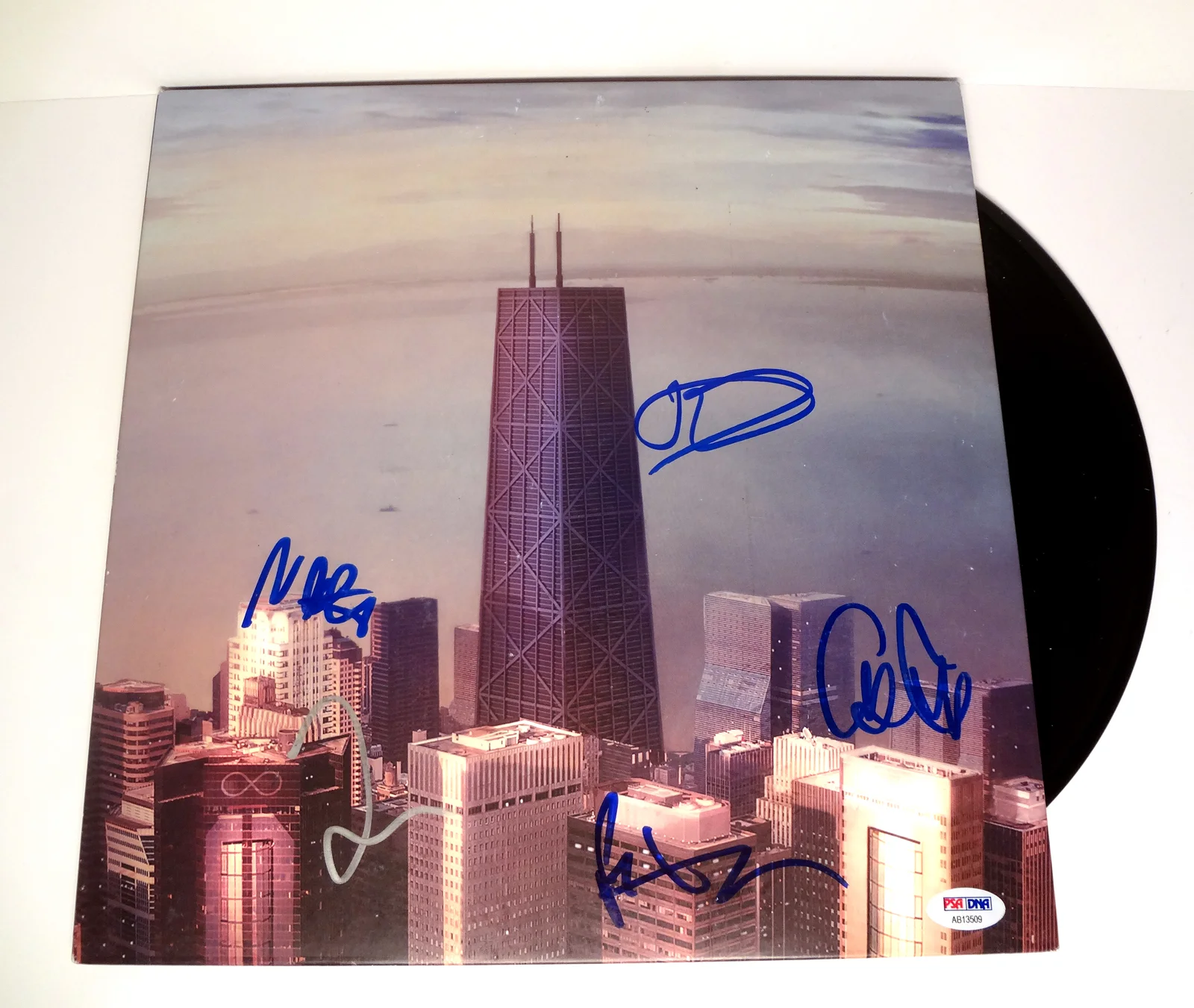 Foo Fighters — Foo Fighters Complete Band Signed Sonic Highways Vinyl Record Album PSA/DNA COA, image 2