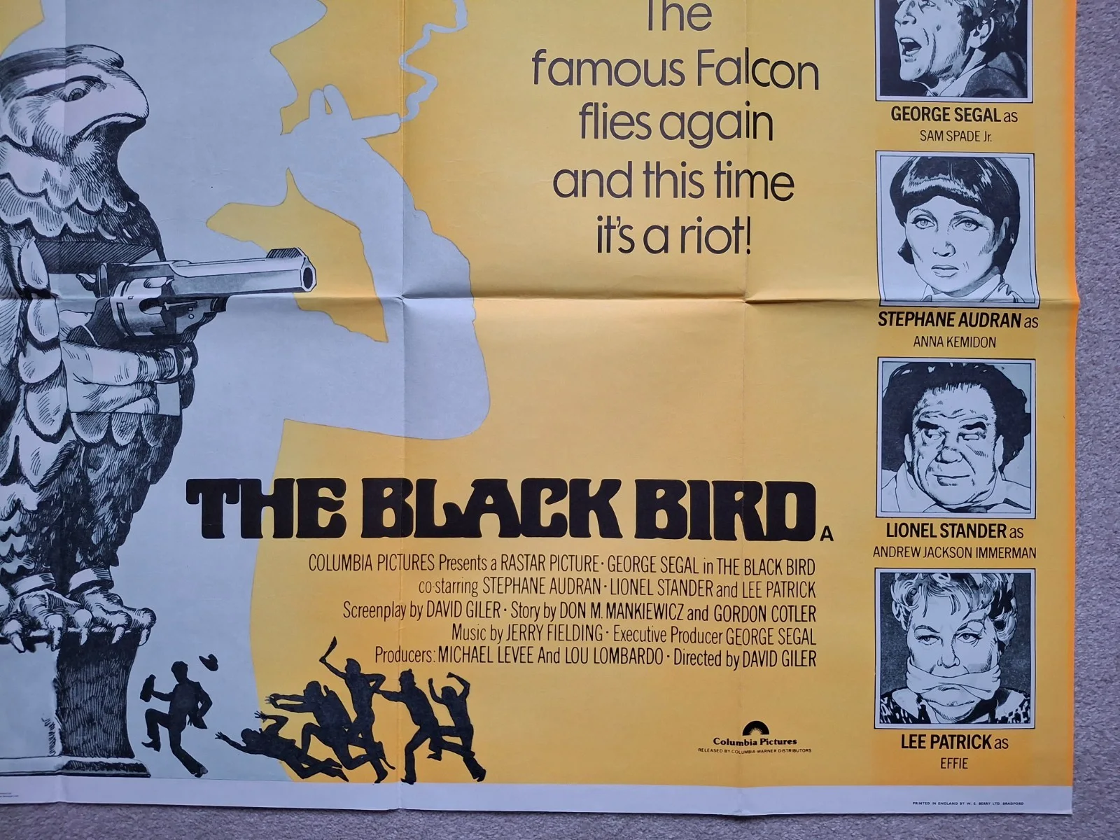 The Black Bird Original Film Cinema Movie Quad Poster George Segal 40 by 30 inch, изображение 4