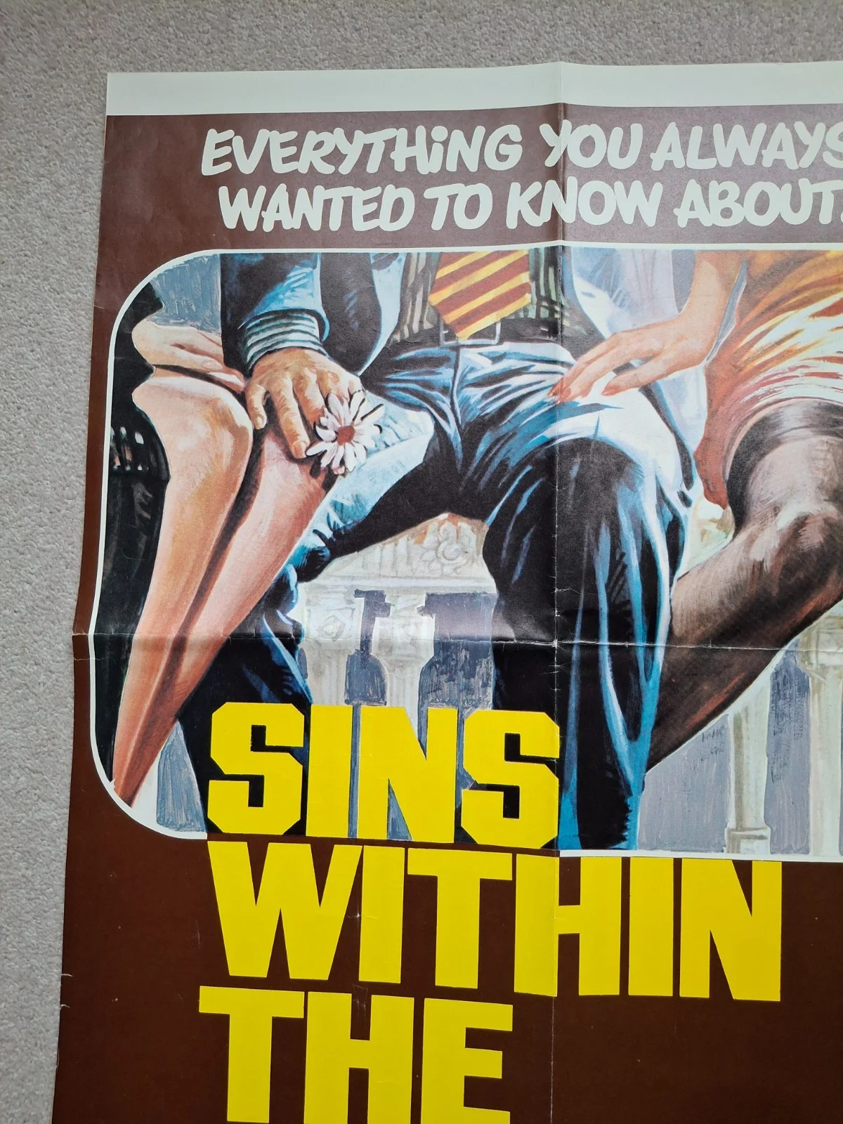 Sins Within The Family Rare & Original Film Cinema Movie Quad Poster Trimmed, изображение 2