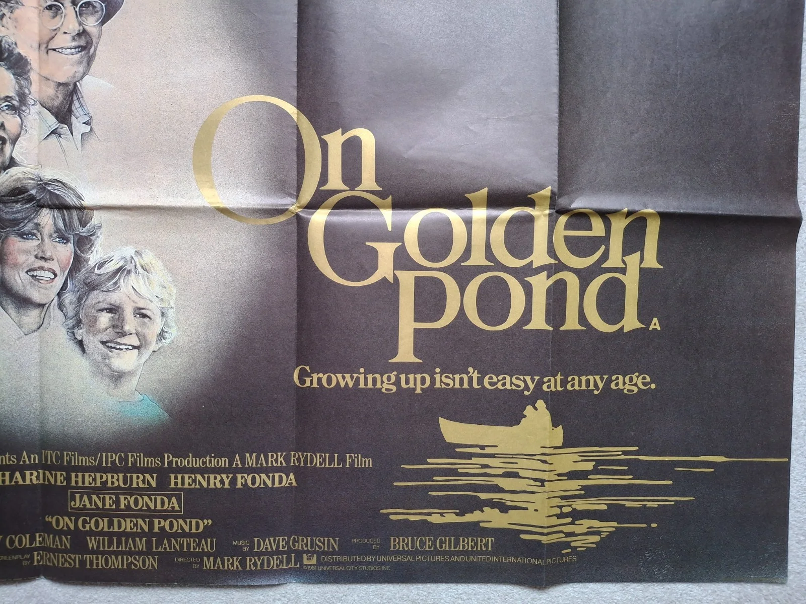 On Golden Pond Original Film Cinema Movie Quad Poster Katharine Hepburn, изображение 4