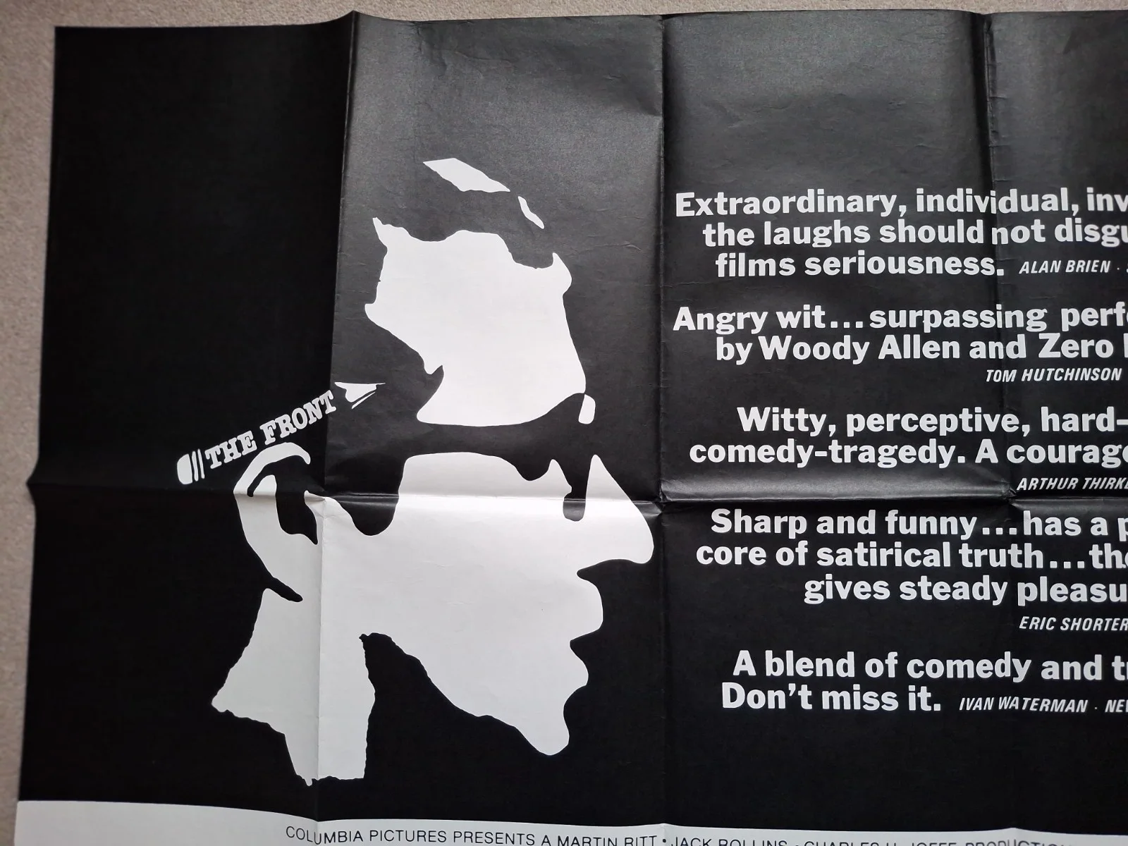 The Front Original Film Cinema Movie Quad Poster Woody Allen, изображение 2