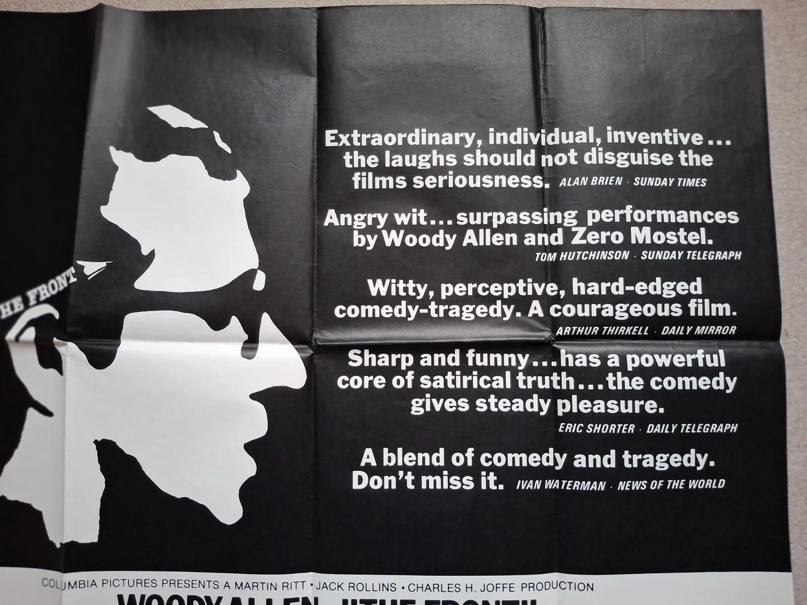 The Front Original Film Cinema Movie Quad Poster Woody Allen, изображение 3