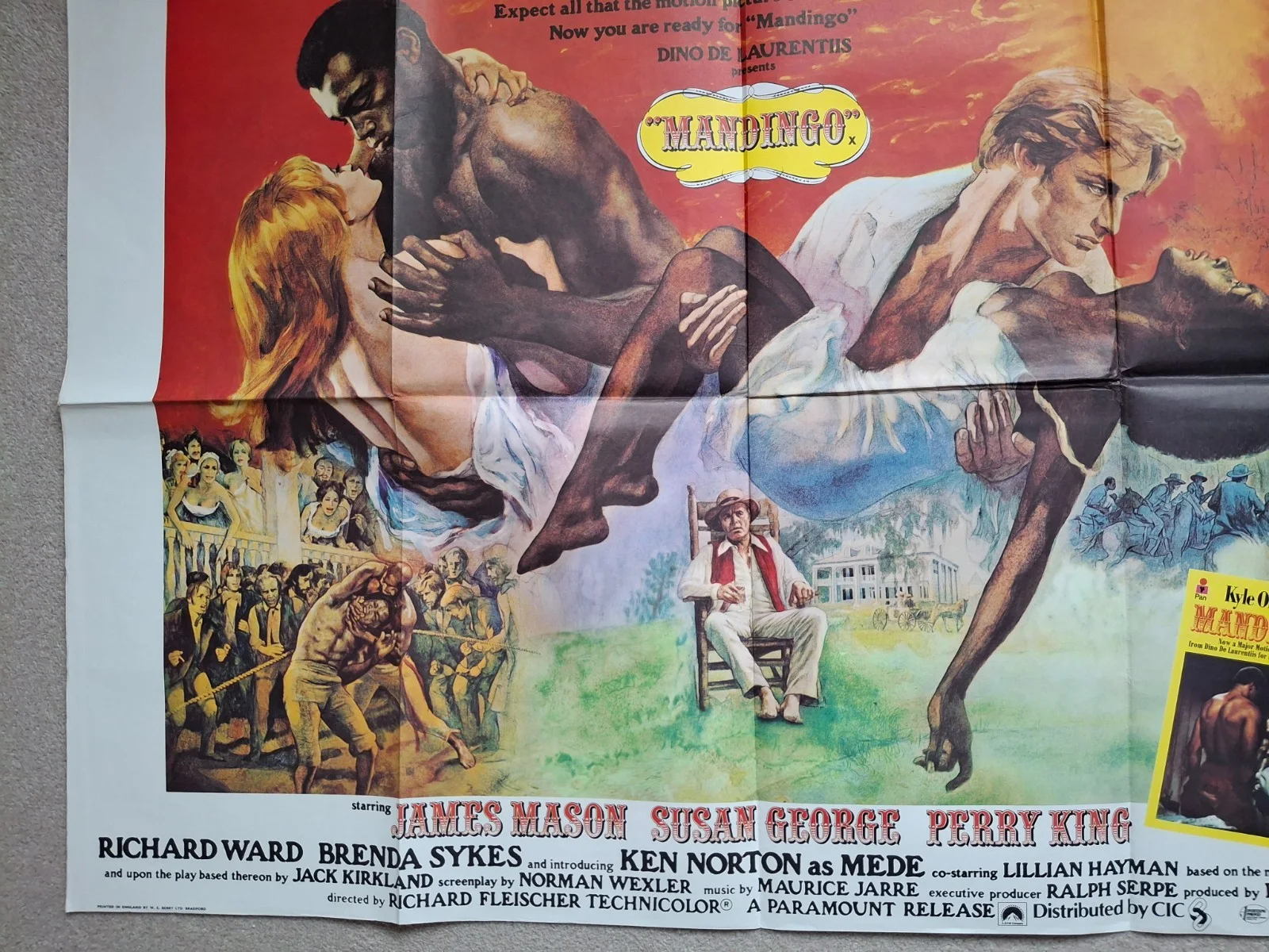 Mandingo Rare & Original Film Cinema Movie Quad Poster, изображение 5